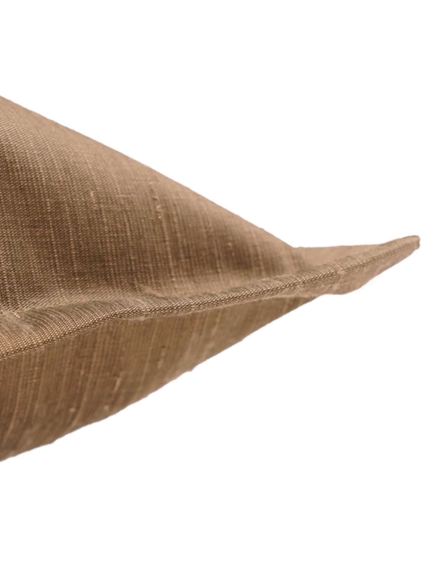 Cushion Cover Solid 100% Polyester FlangeBrown 16"X16"