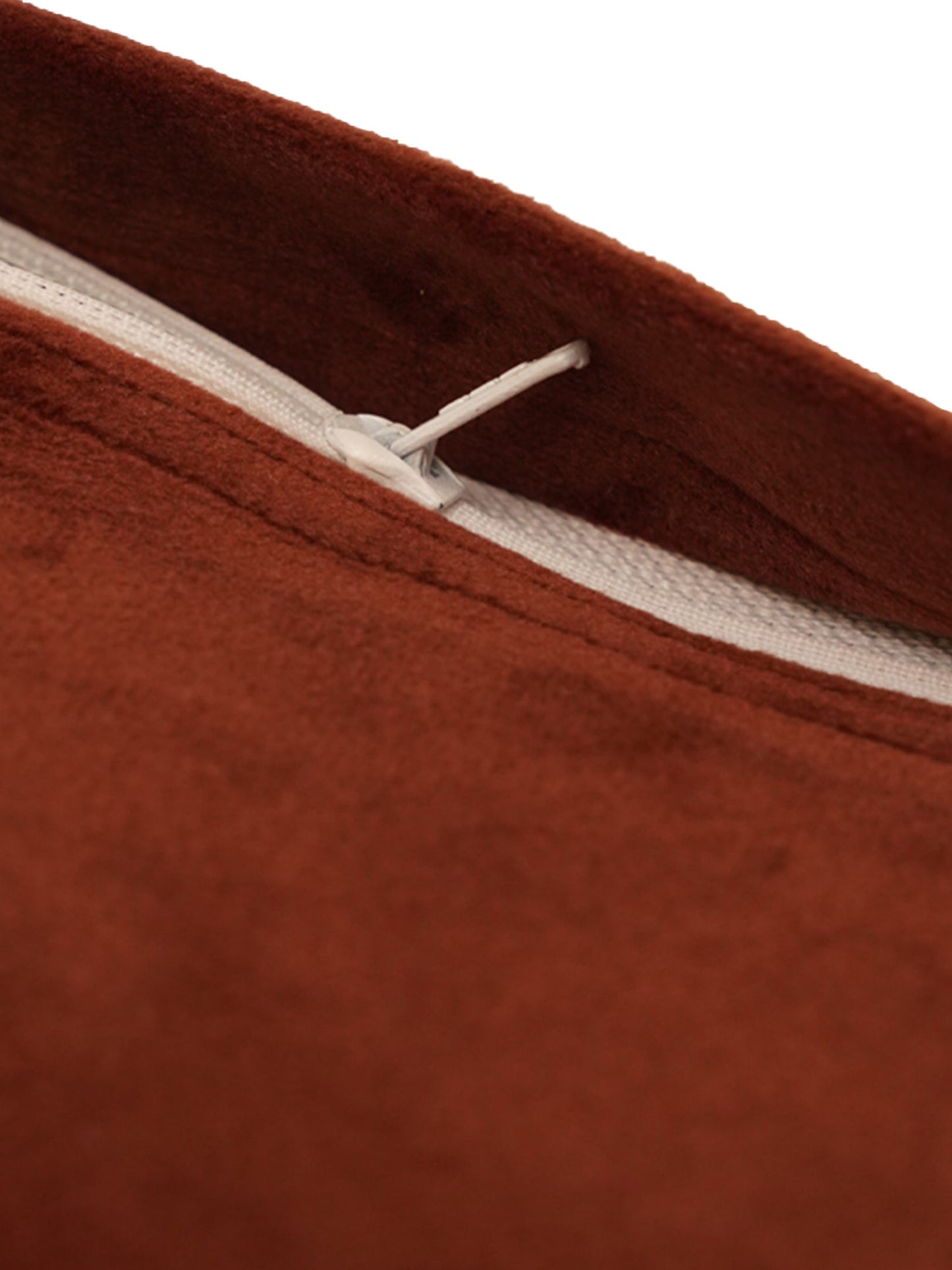 Cushion Cover Velvet Solid Rust - 12" X 12"