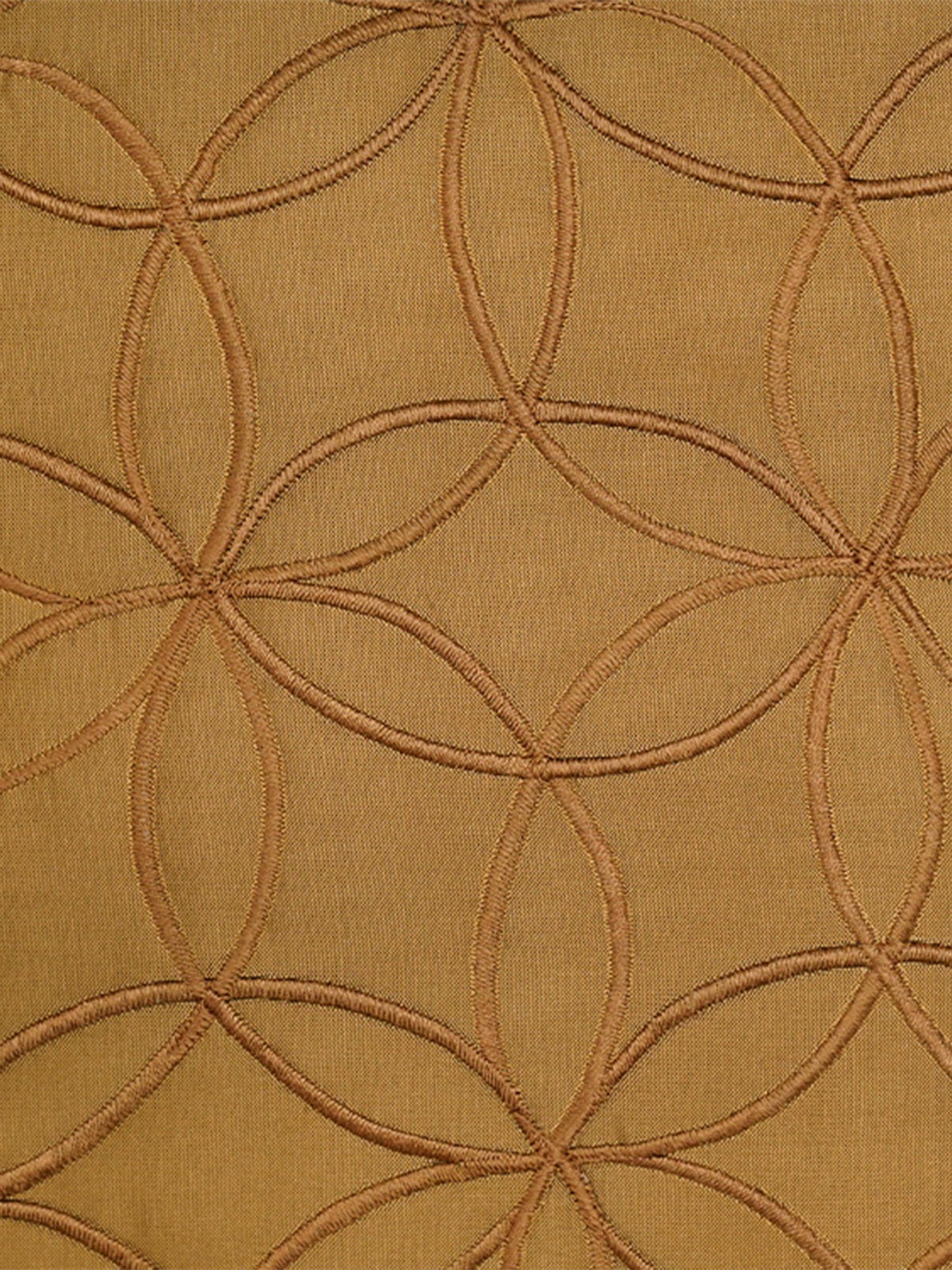 Golden Embroidered Cushion Cover in 16"x16"