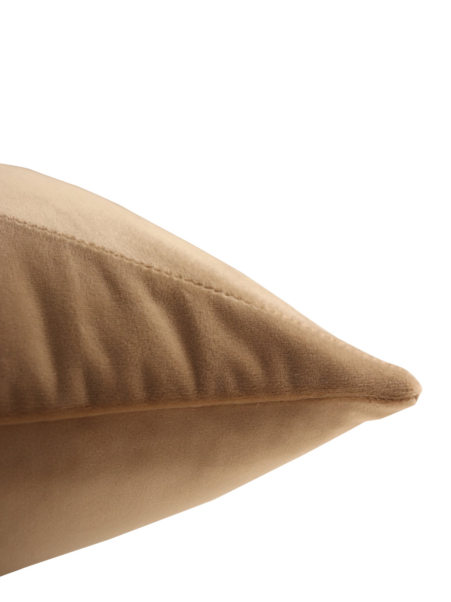 Quilted Cushion Cover Cotton Blend Beige - 12" x 22"