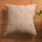 Reversible Cushion Cover Cotton Embroidery Dark Grey - 16" x 16"
