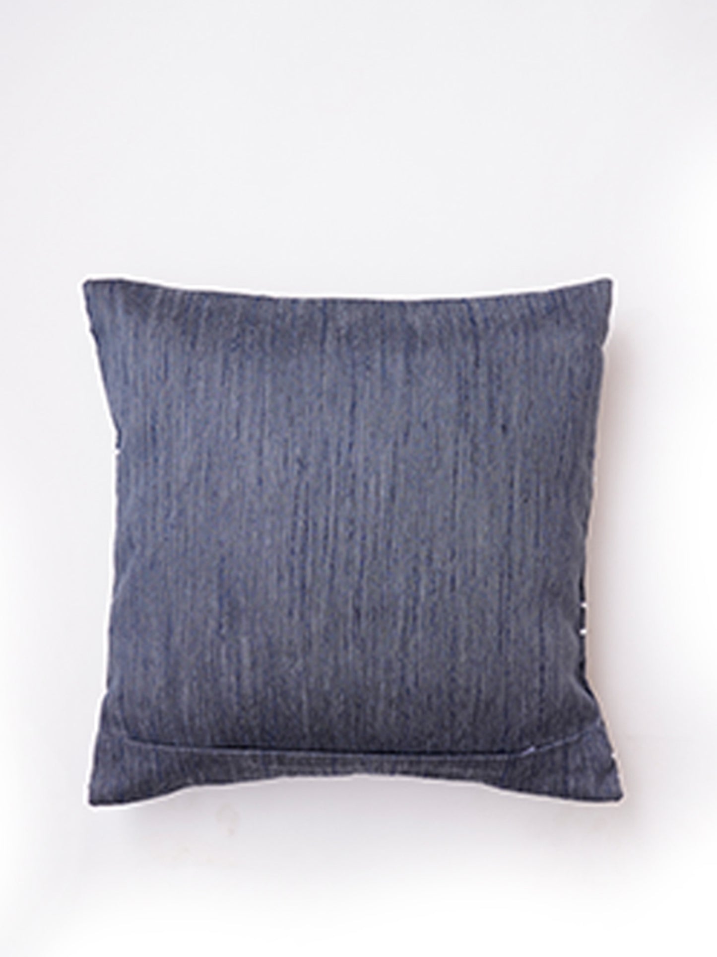 Cushion Cover Polyster Blend Abstract Embroidered Blue - 16" X 16"