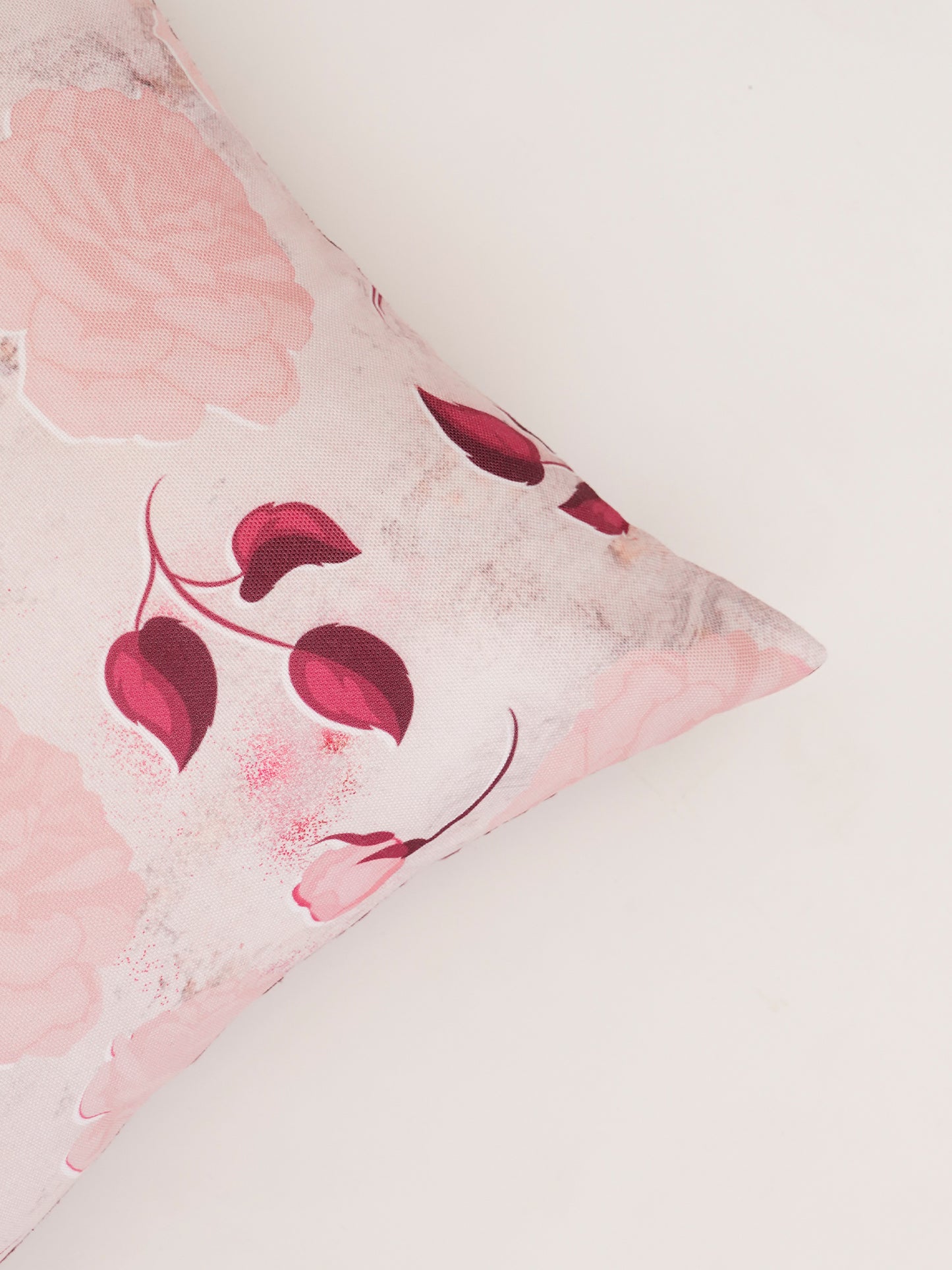 Cushion Cover Polycanvas Digital Printed Floral Pink - 16" X 16"