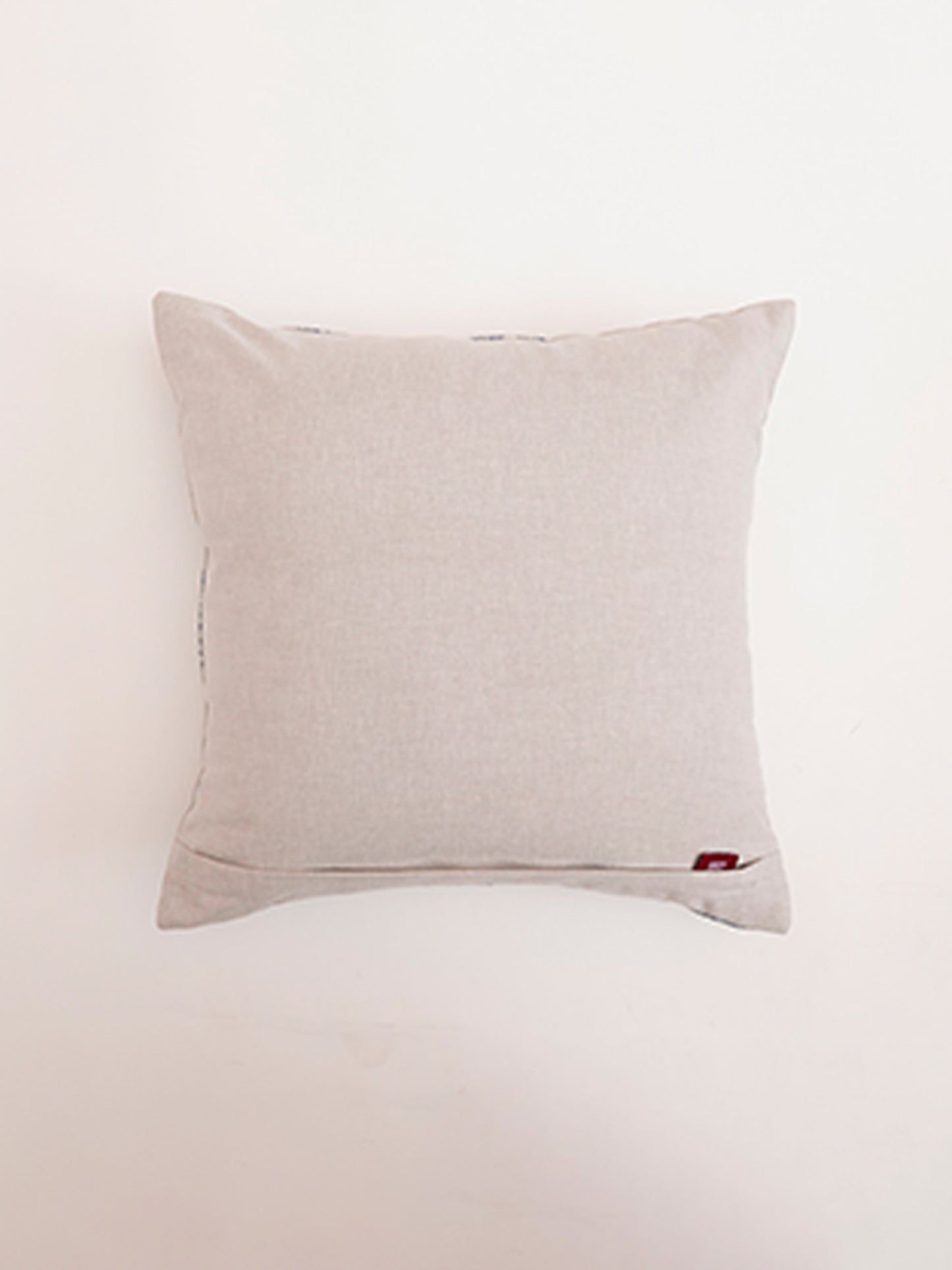 Cushion Cover Cotton Blend Embroidered Grey - 18" X 18"