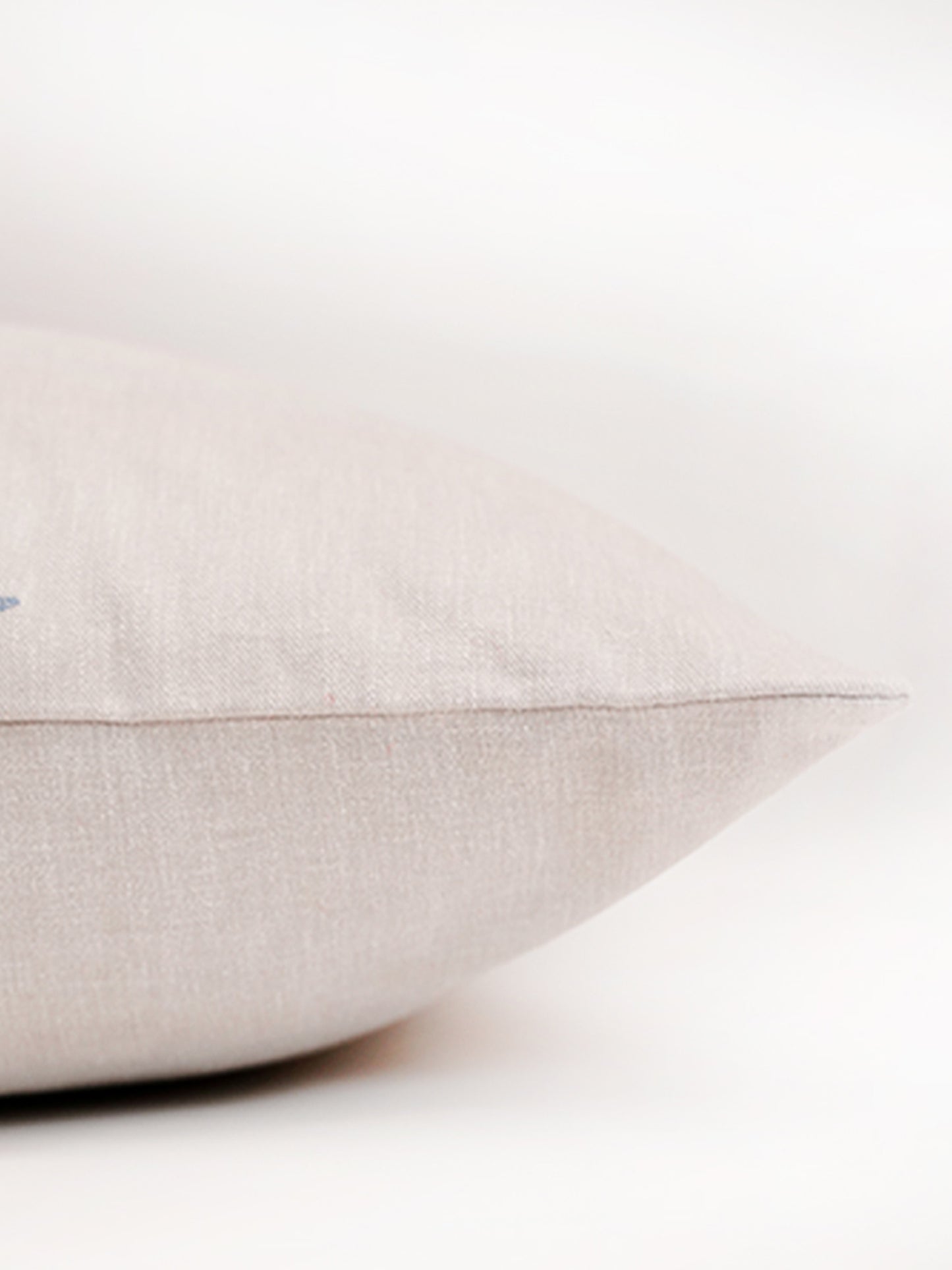 Cushion Cover Cotton Blend Embroidered Grey - 18" X 18"