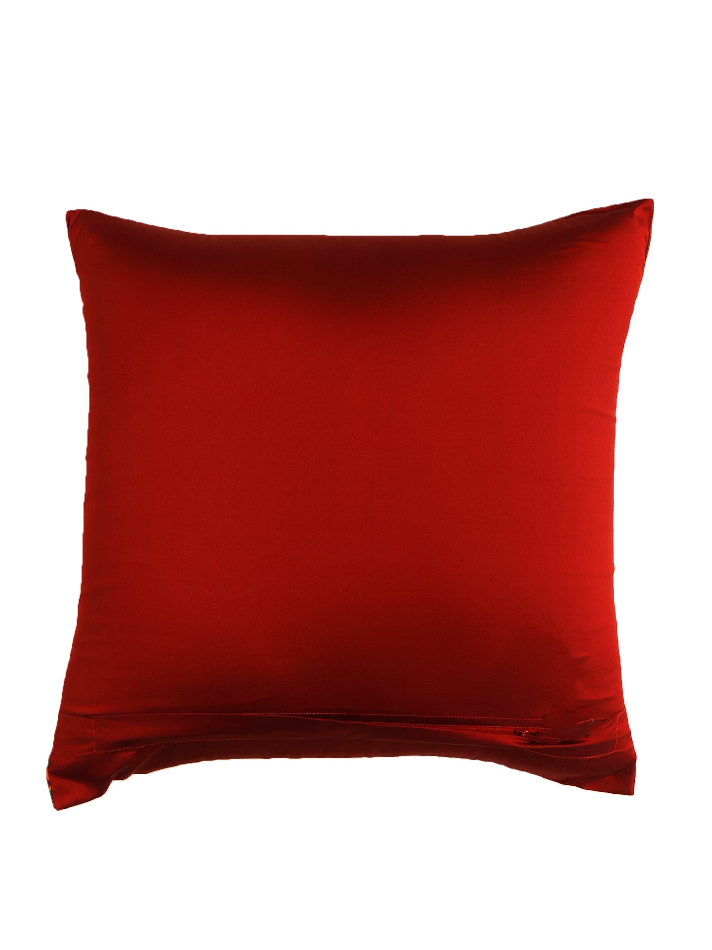 Cushion Cover Printed Taffeta Contemporary Print Red Orange - 16" X 16"