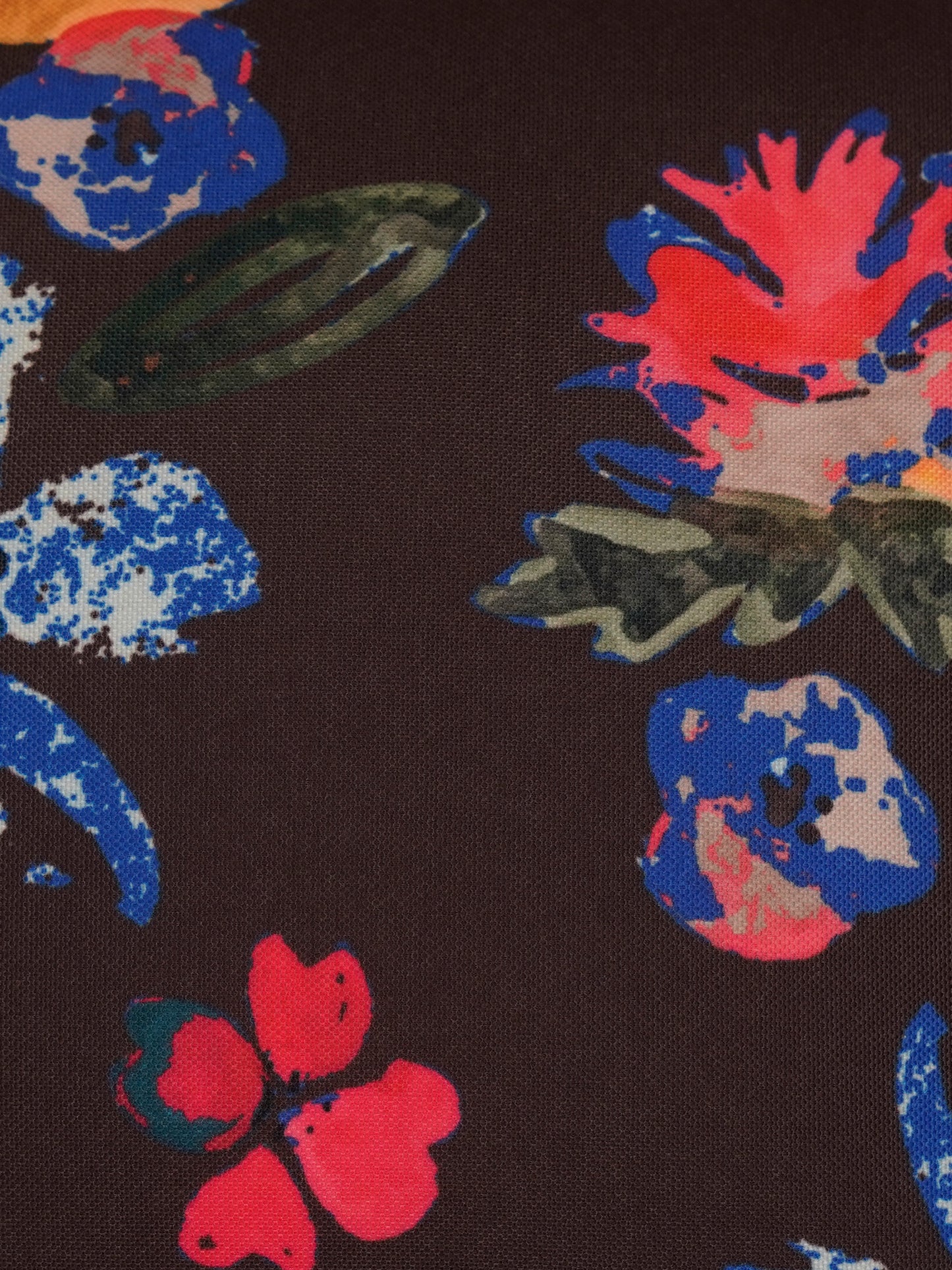 Cushion Cover Polycanvas Watercolor Florals Brown - 16" X 16"