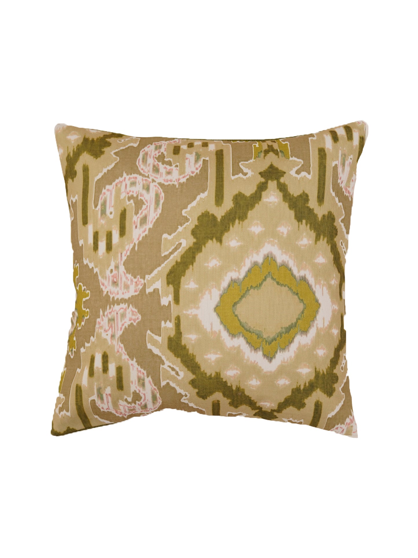 Cushion Cover Polycanvas Modern Ikat Green - 16" X 16"