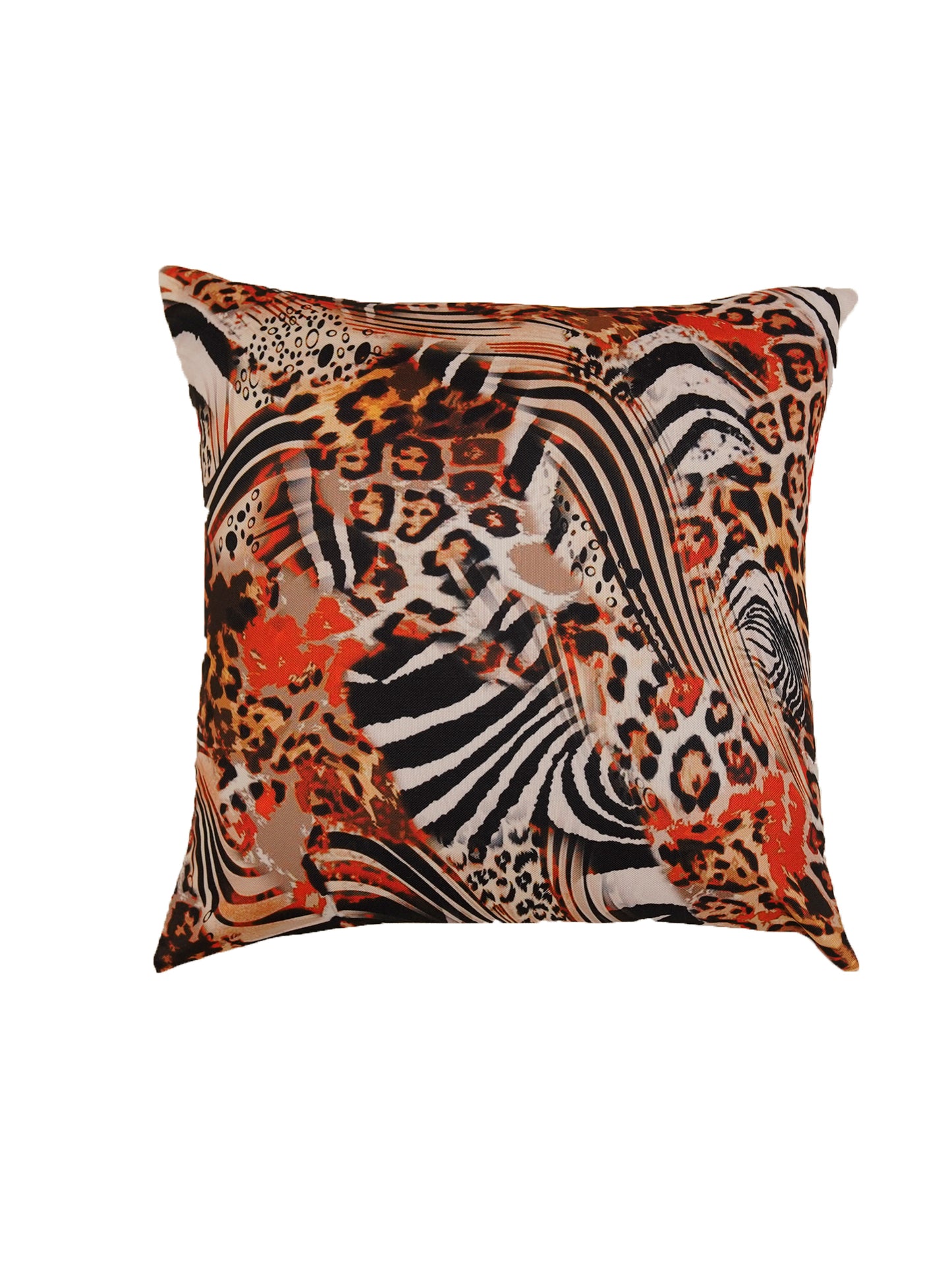 Cushion Cover Polycanvas Animal Print Multi - 16" X 16"