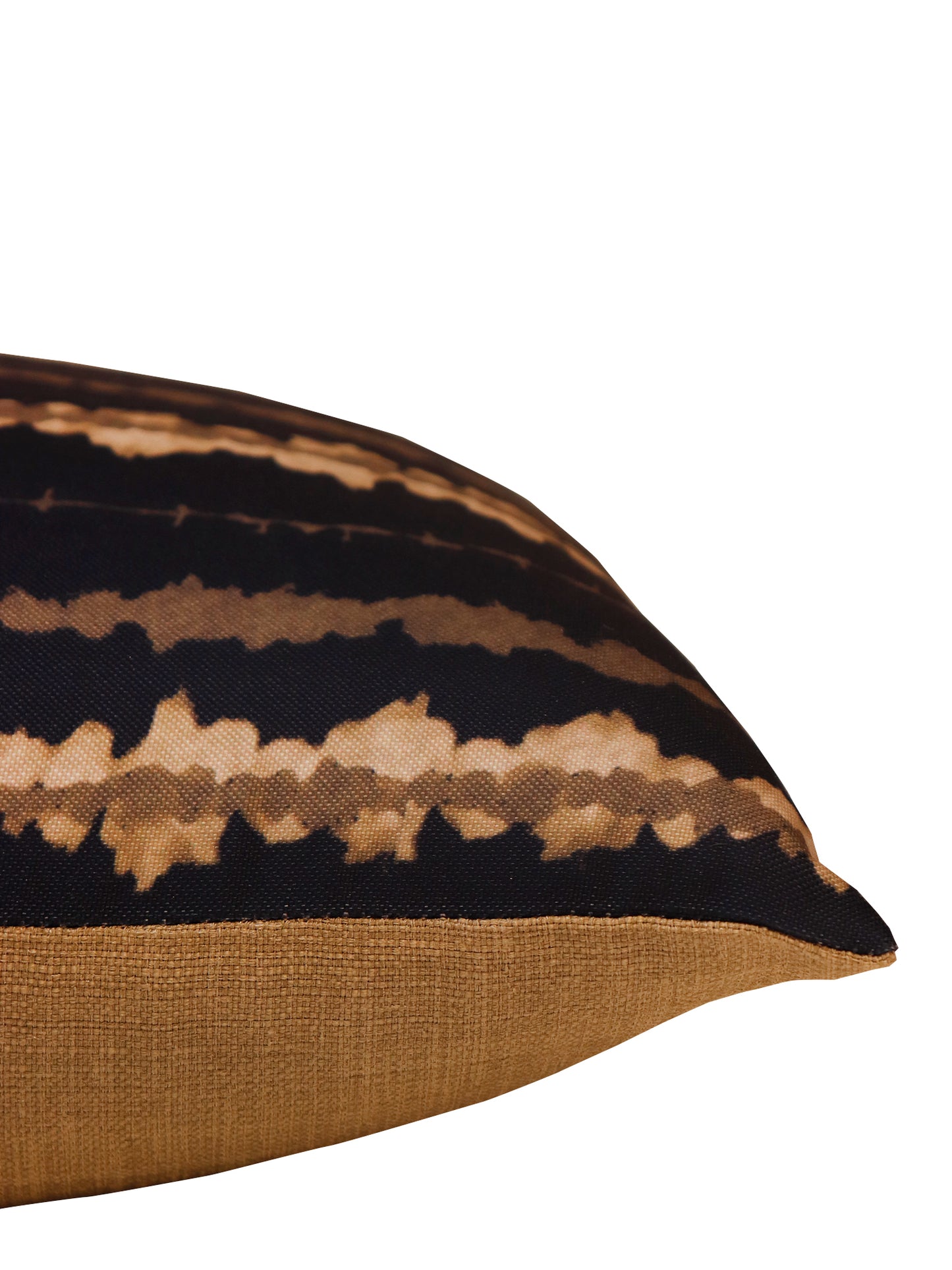 Cushion Cover Printed Poly Canvas Floral Contemporary Stripes Navy Blue - 16"x16"