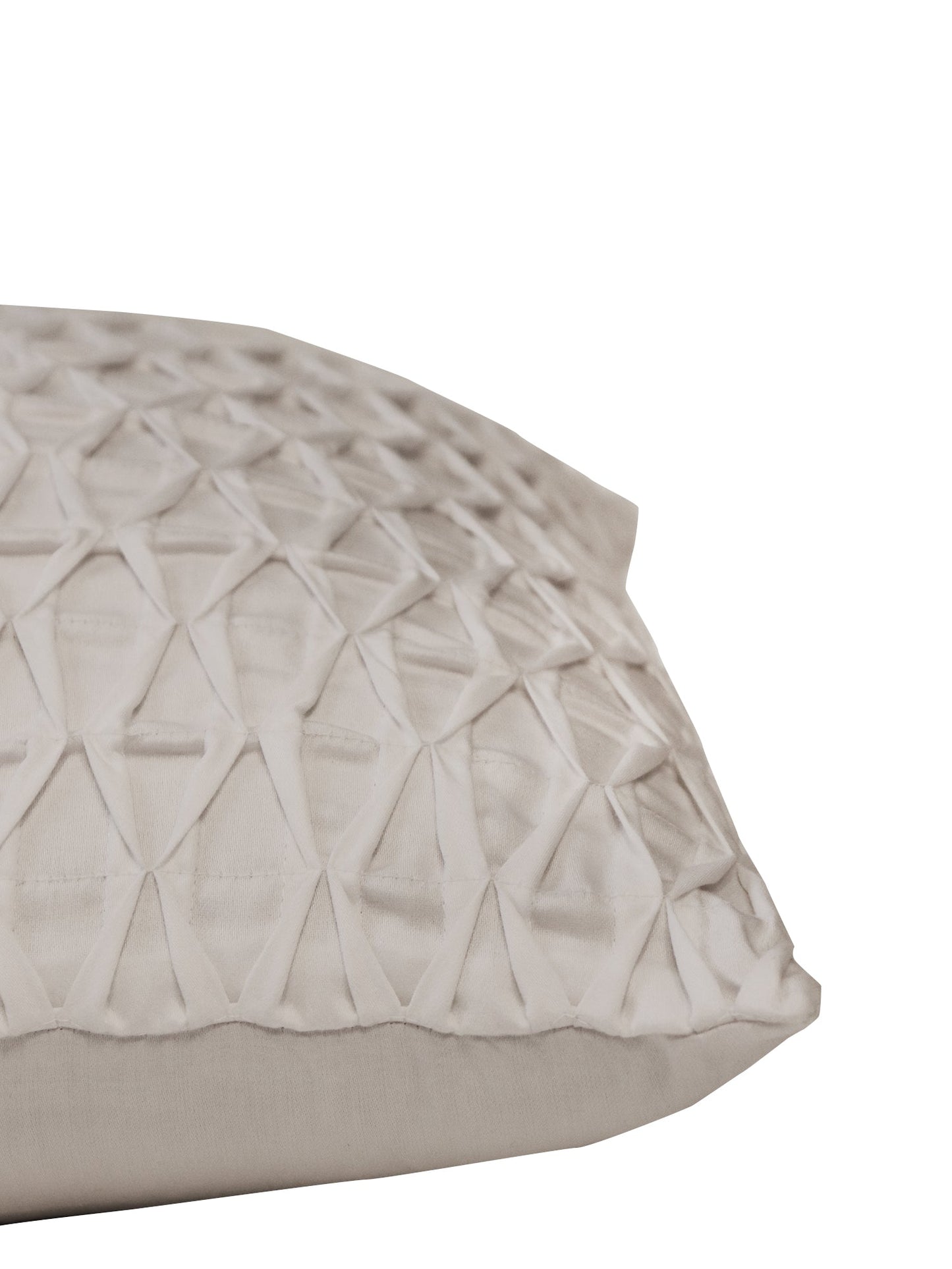 Cushion Cover 100% Cotton 520TC Pleated White - 16X16