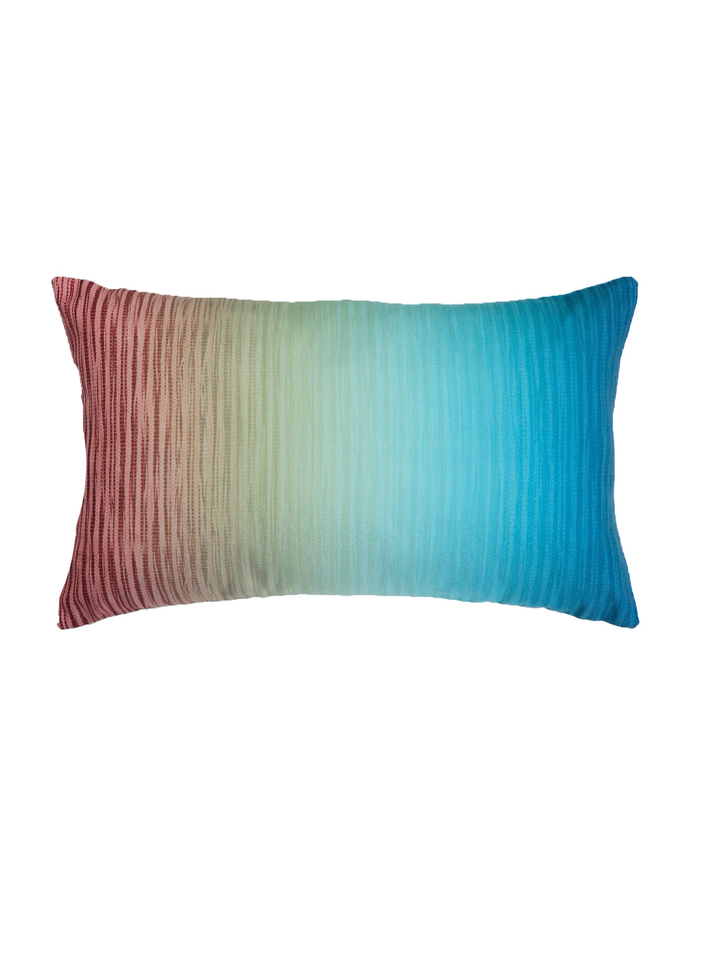 Printed Cushion Rainbow Stripes Cover Digital print Multi - 12" x 20"