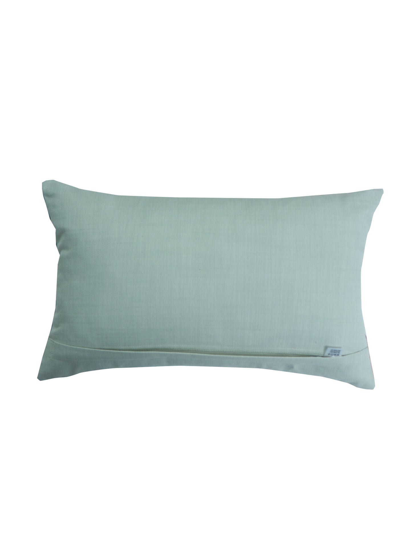 Co-ordinated Cushion Cover (Set of 5) Printed, Embroidered, Quilted Pink/Blue - 16" X 16" + 12" X 22" + 12" X 12"