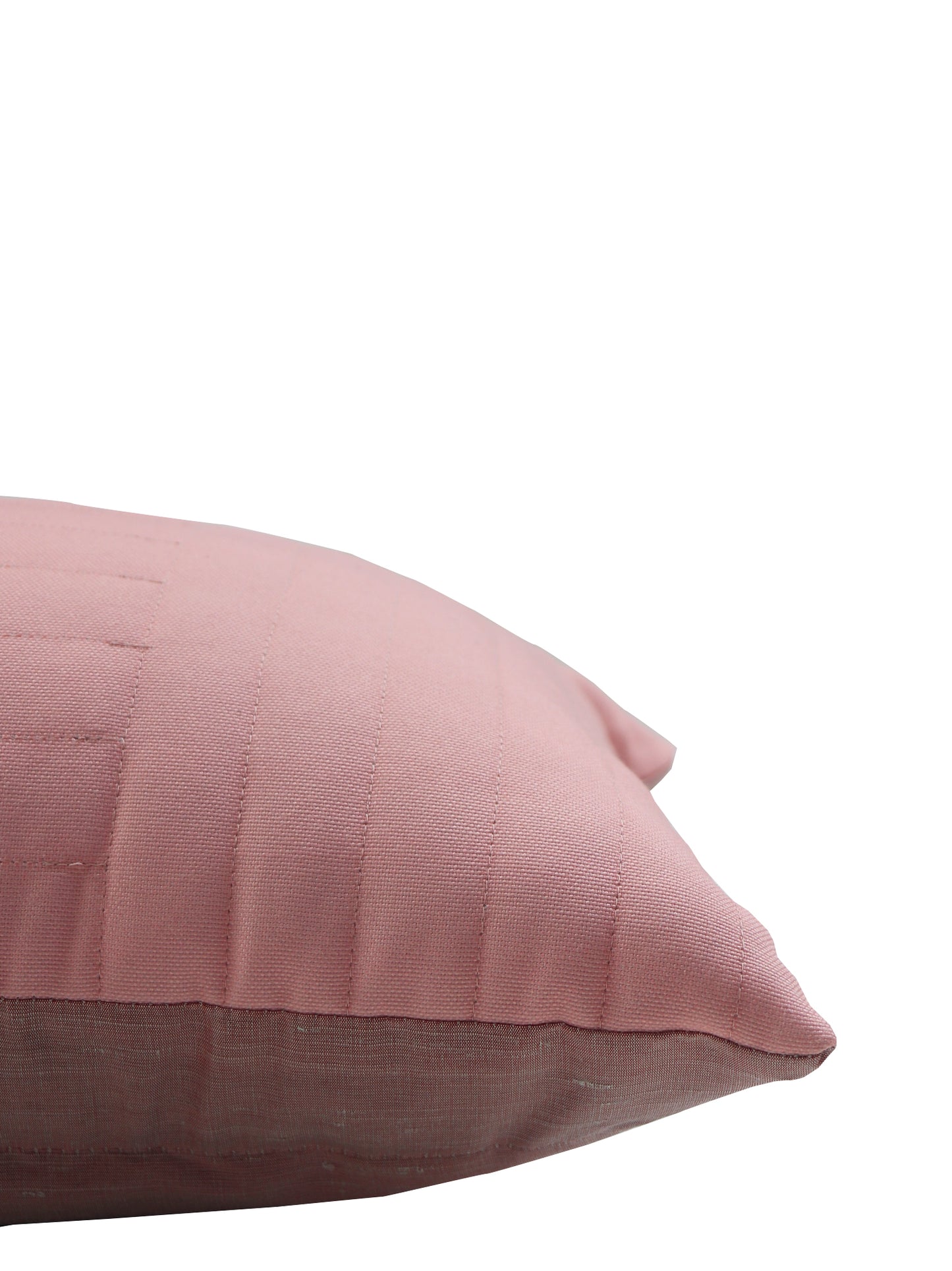 Co-ordinated Cushion Cover (Set of 5) Printed, Embroidered, Quilted Pink/Blue - 16" X 16" + 12" X 22" + 12" X 12"
