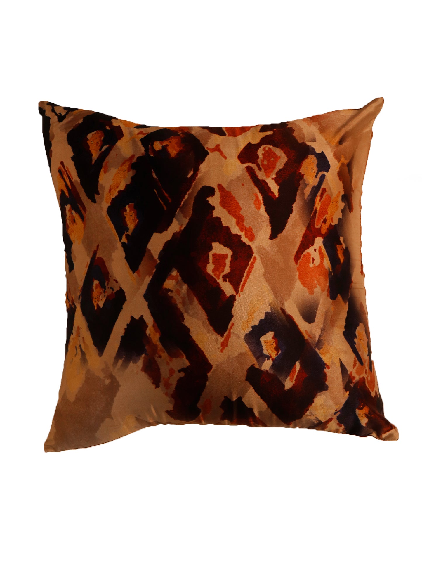 Cushion Covers Set Of 3 Polycanvas Printed Abstract Design Multi- 16" X 16"