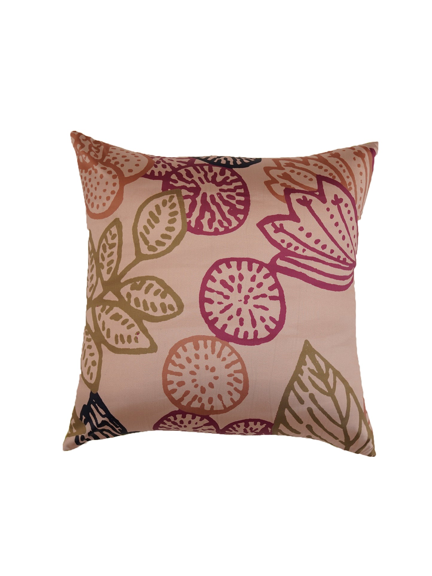 Cushion Covers Set of 3 Polycanvas Printed Geo Floral Multi- 16" X 16"