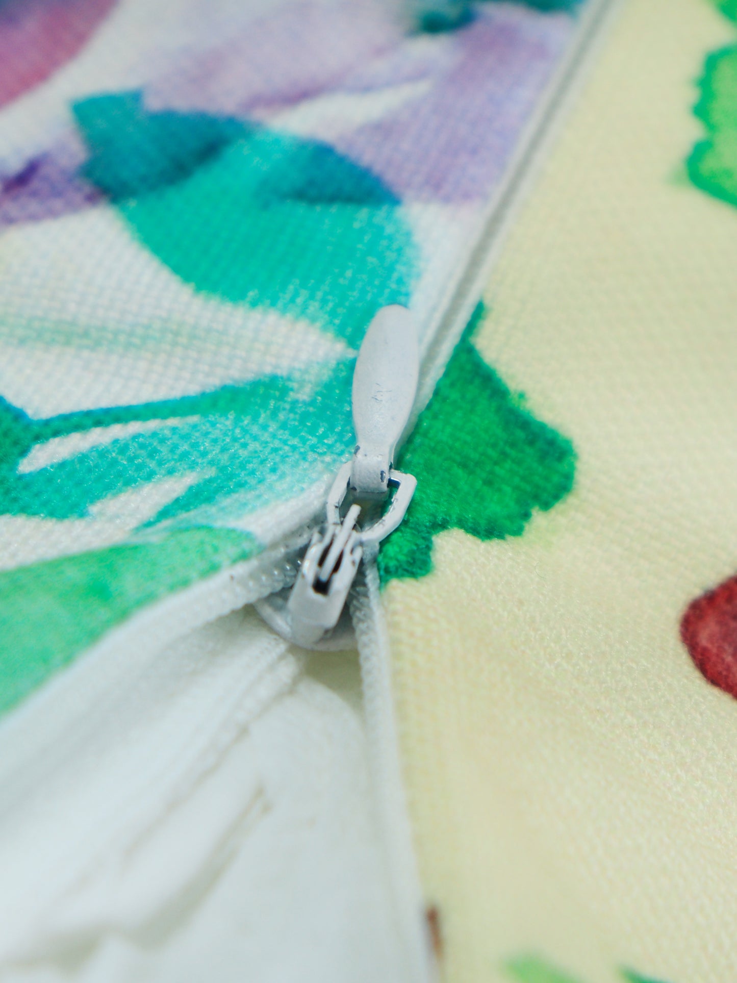 Cushion Cover Poly Canvas Digital print With Frayed Edges Multi - 12"X22"