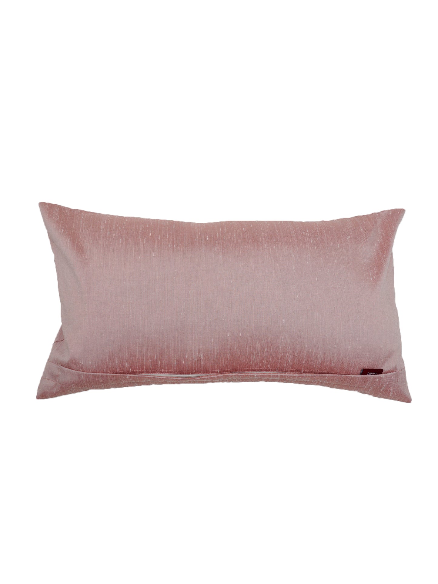 Cushion Cover Polyester Blend Pintucks With Hand Embroidered Coral - 12"X22"