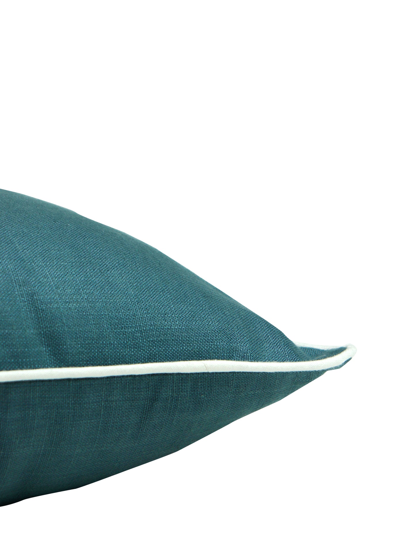 Cushion Cover Cotton Blend with Cord Piping Teal Blue - 16" X 16"