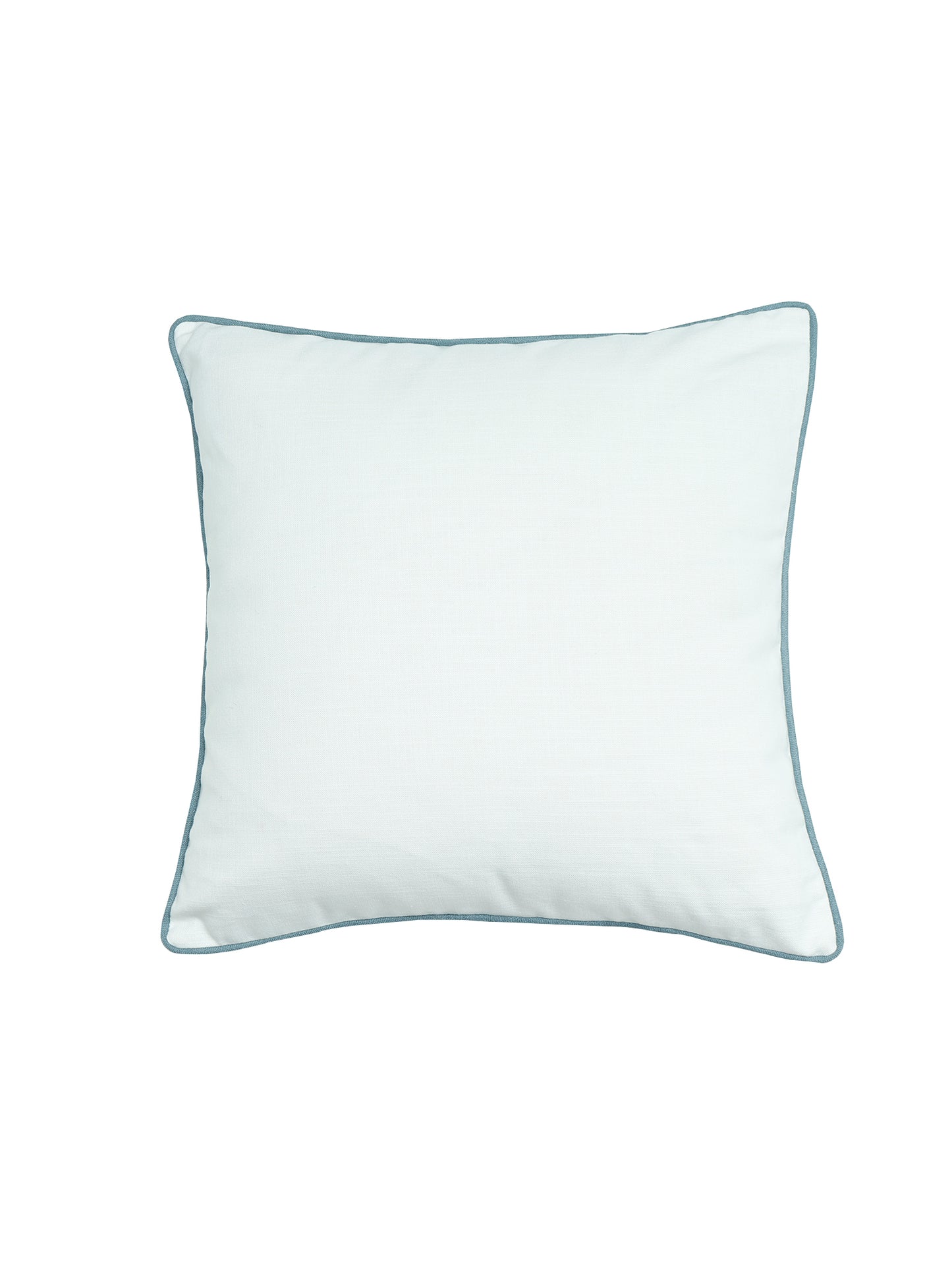 Cushion Cover Cotton Blend Solid with Cord Piping White - 16" X 16"
