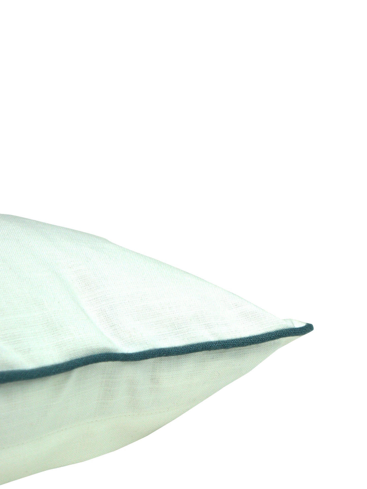Cushion Cover Cotton Blend Solid with Cord Piping White - 16" X 16"