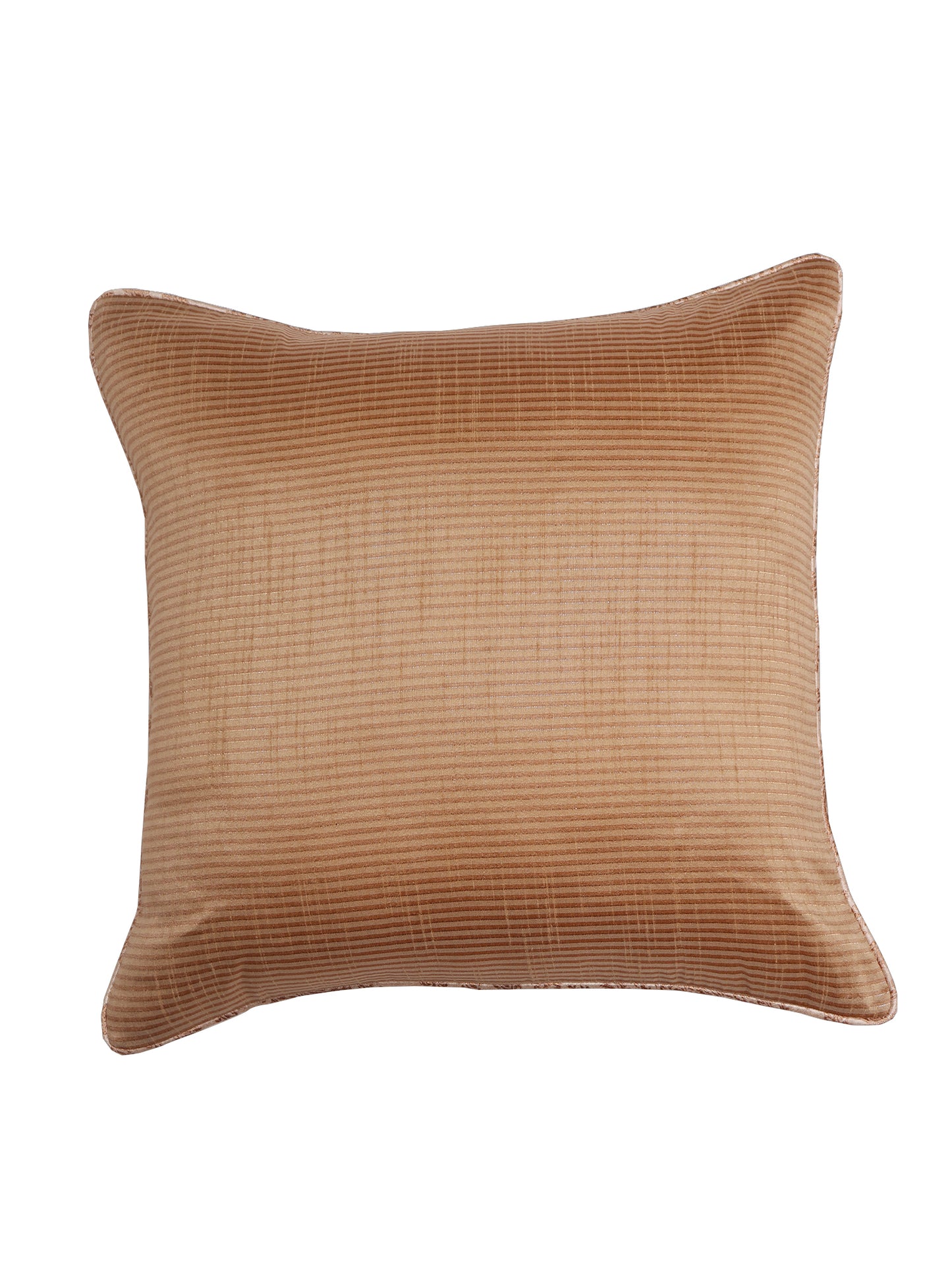 Co-ordinated Cushion Cover Set of 5 Cotton Blend Self Textured Brocade Orange/Musterd - 16" X 16"