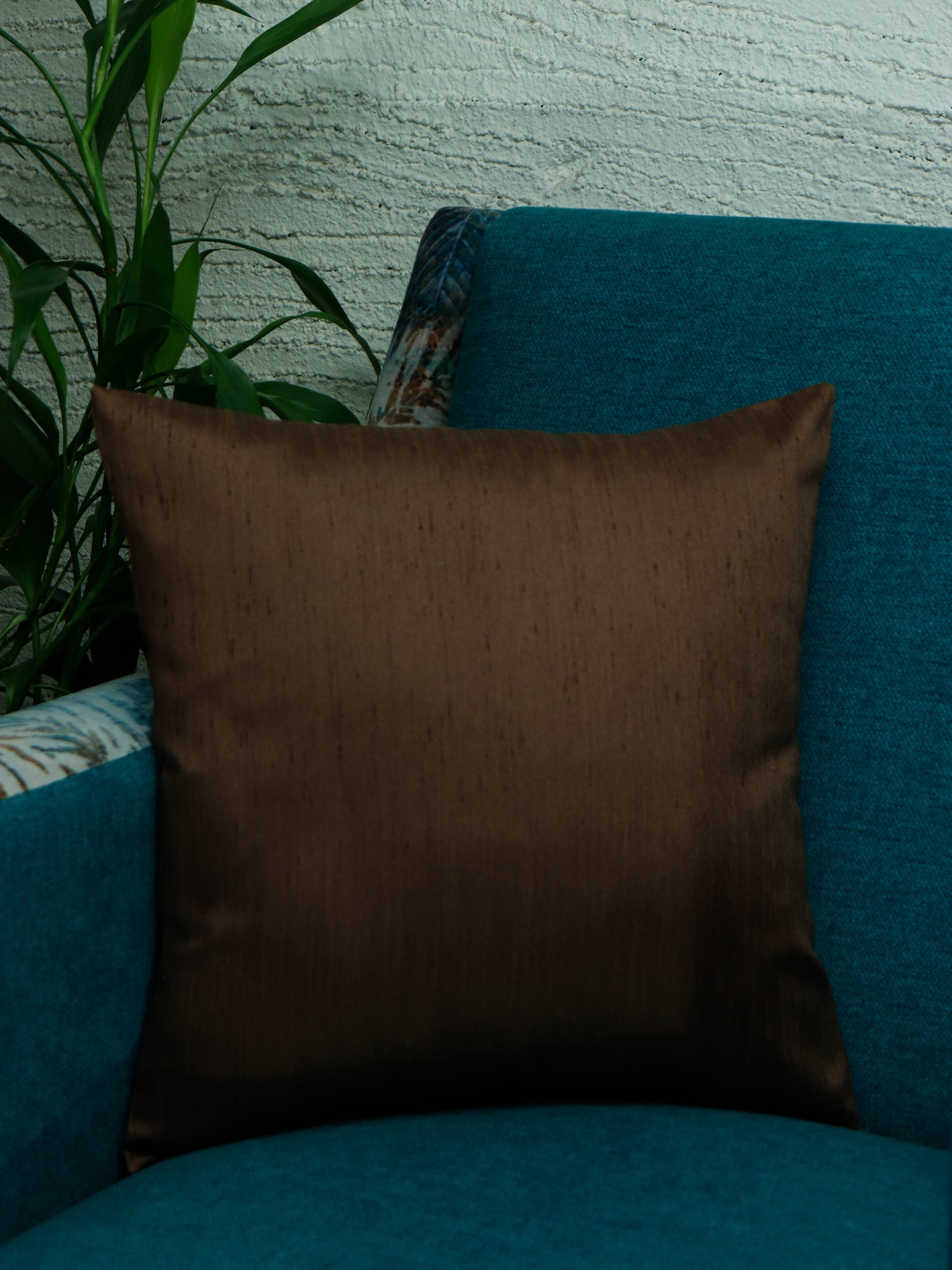 Cushion Cover Cotton Blend Solid Brown - 16" X 16"