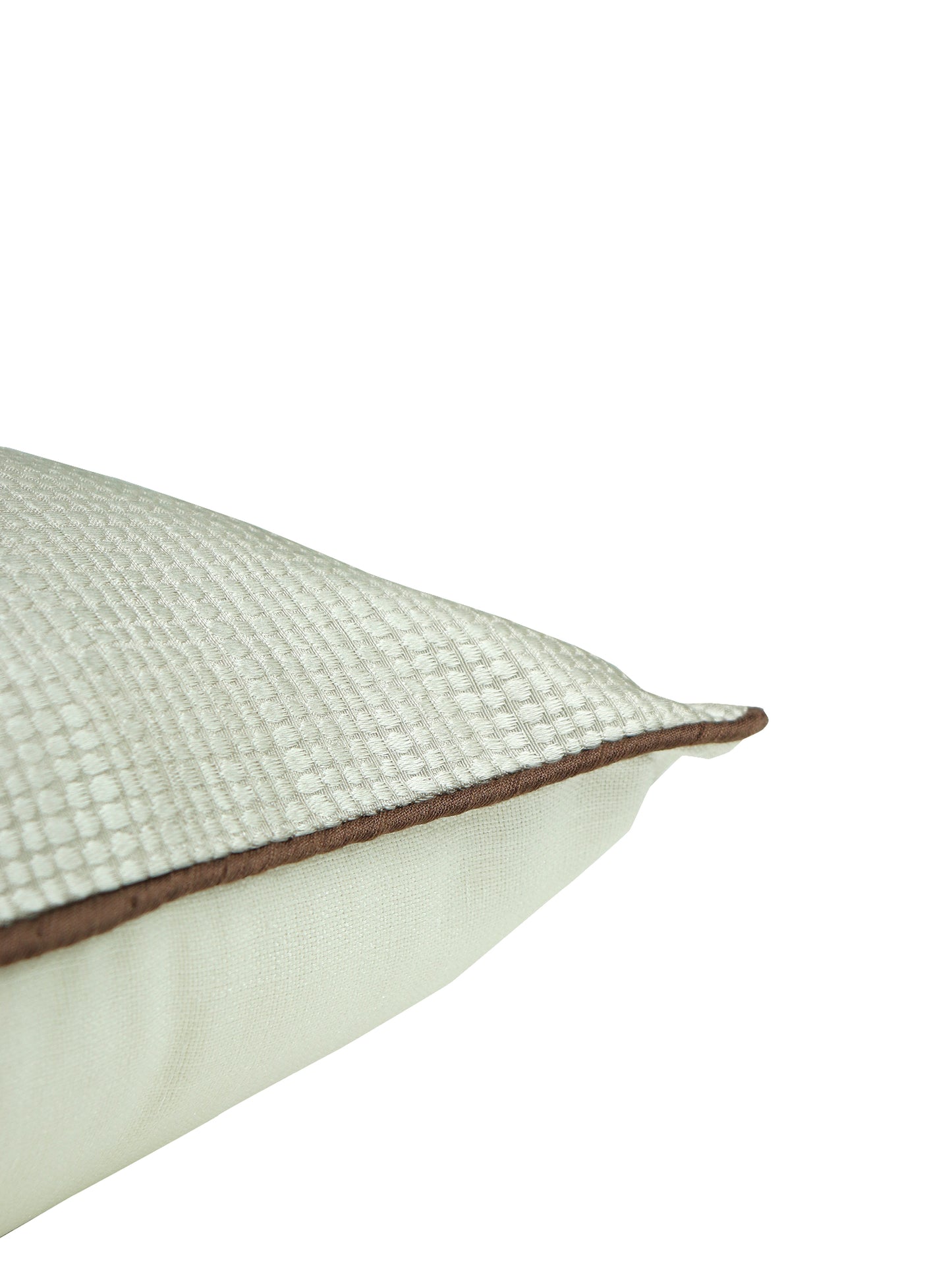 Cushion Cover Cotton Blend Solid cord Piping Off White - 16" X 16"