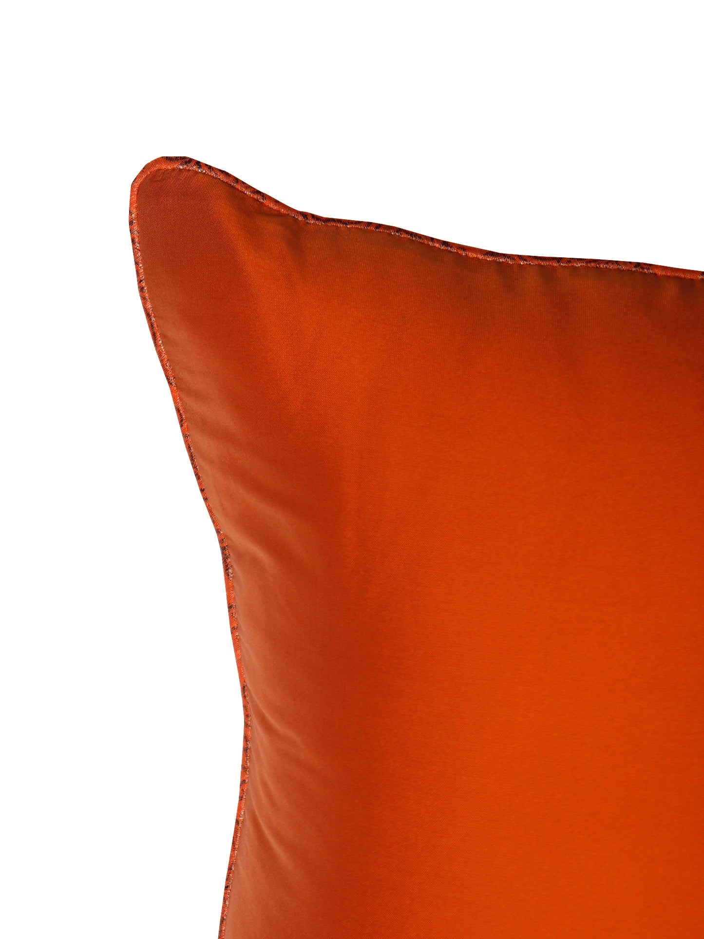 Co-ordinated Cushion Cover Set of 5 Cotton Blend Self Textured Brocade Orange - 16" X 16"