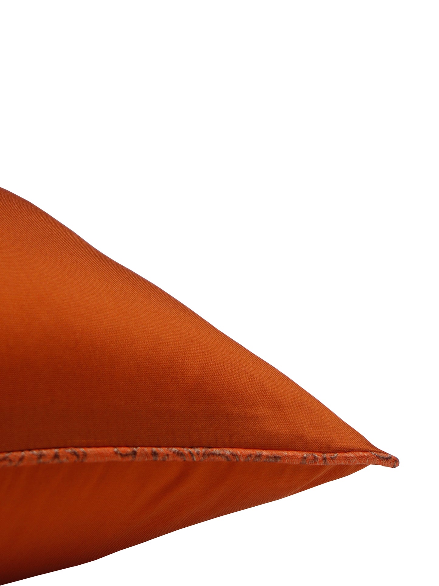 Co-ordinated Cushion Cover Set of 5 Cotton Blend Self Textured Brocade Orange - 16" X 16"