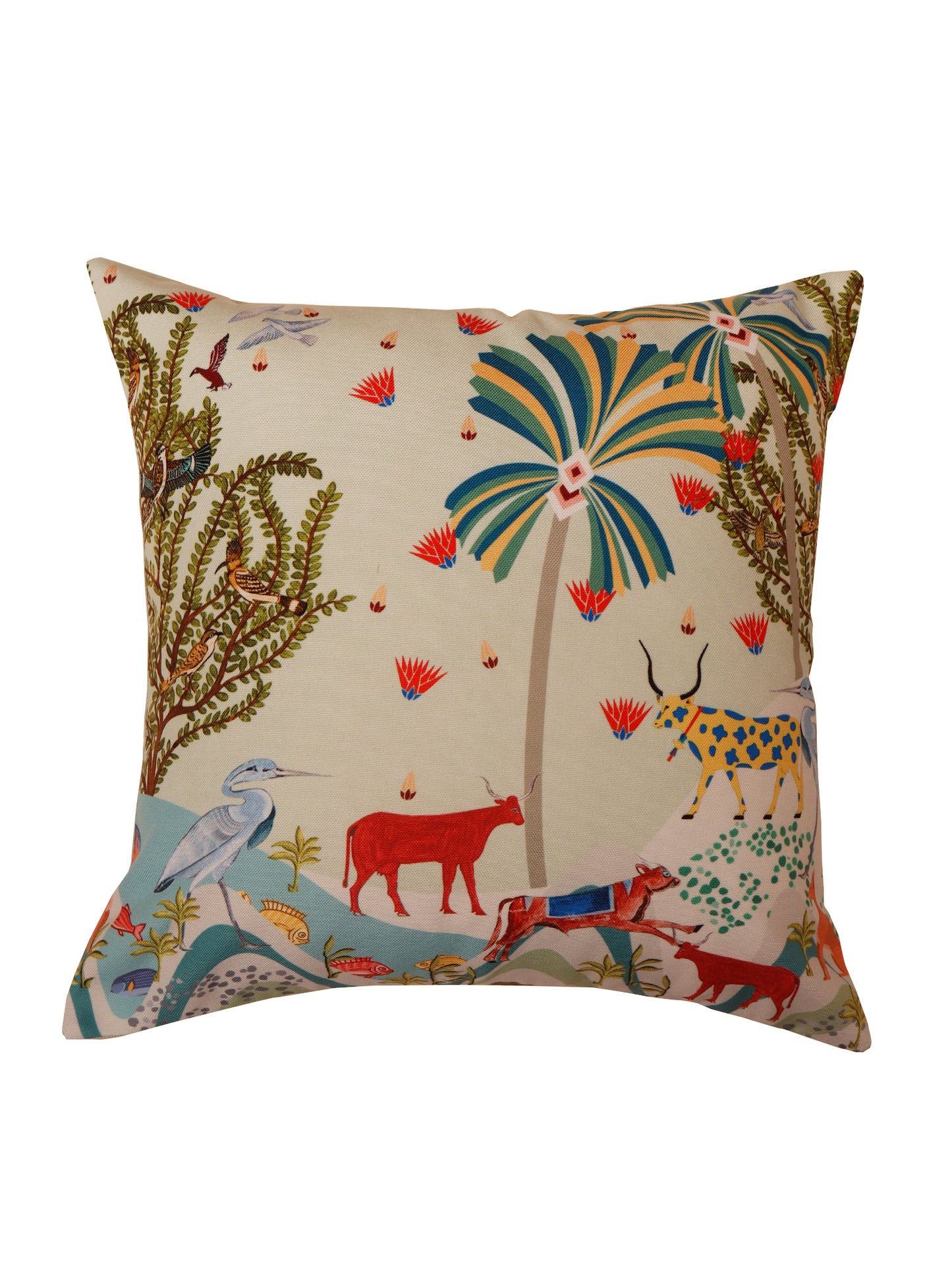 Cushion Cover Poly Canvas Digital Print Multi - 16" x 16"