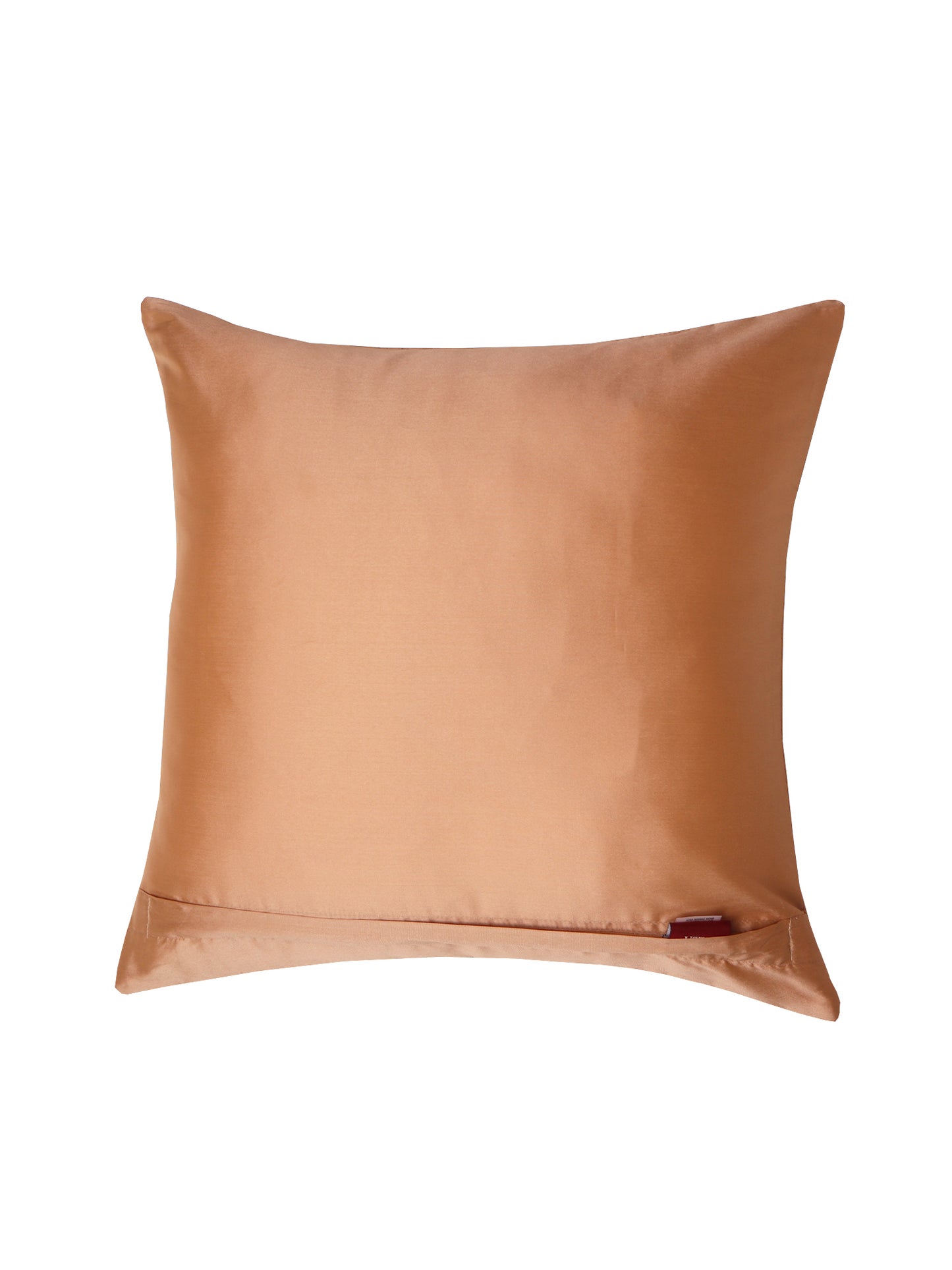 Cushion Cover Polyester Zari Embroidery with Self Quilting Light Gold - 16"x16"