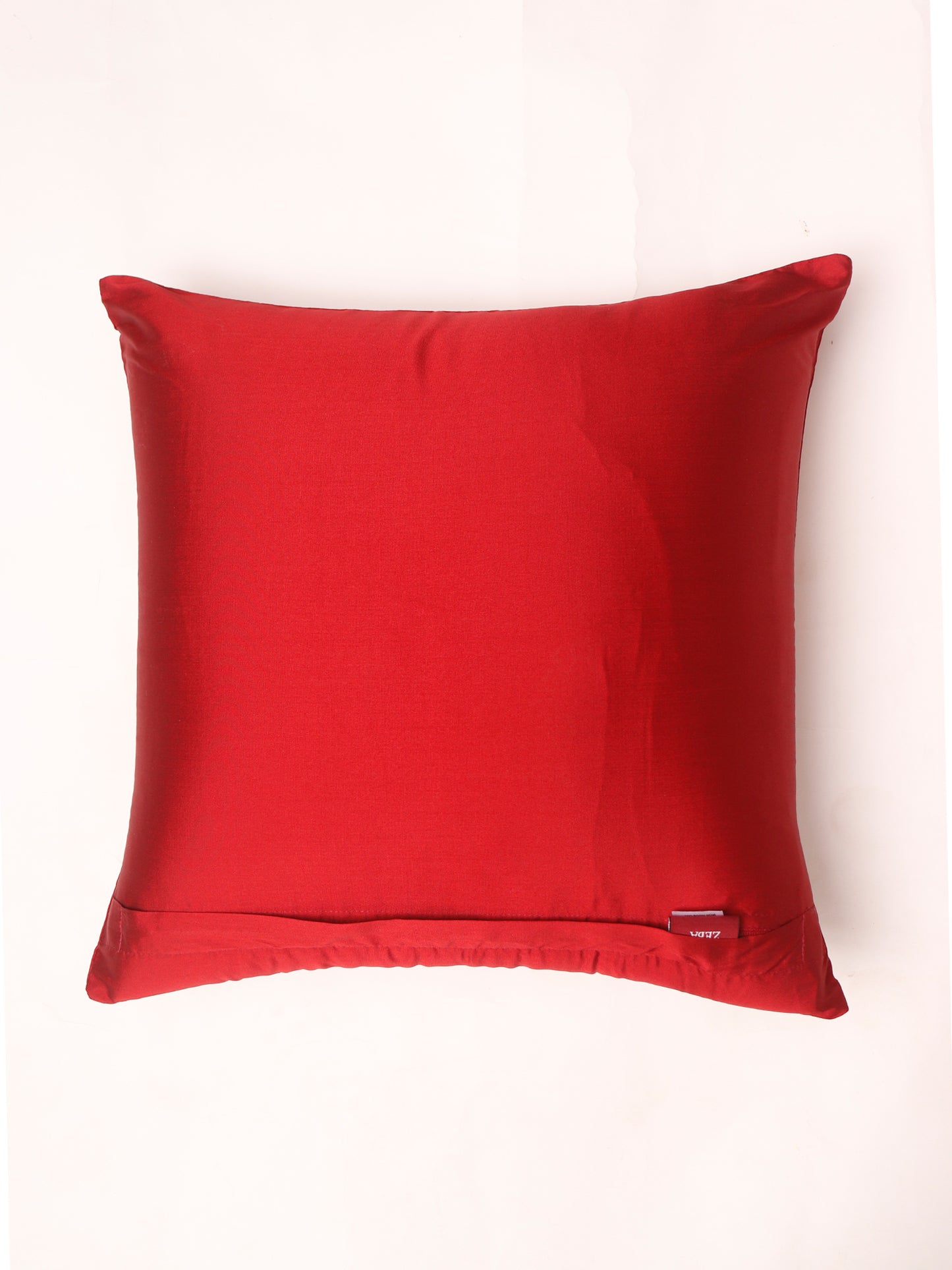 Cushion Cover Polyester Embroidered Paisley Red - 16" x 16"