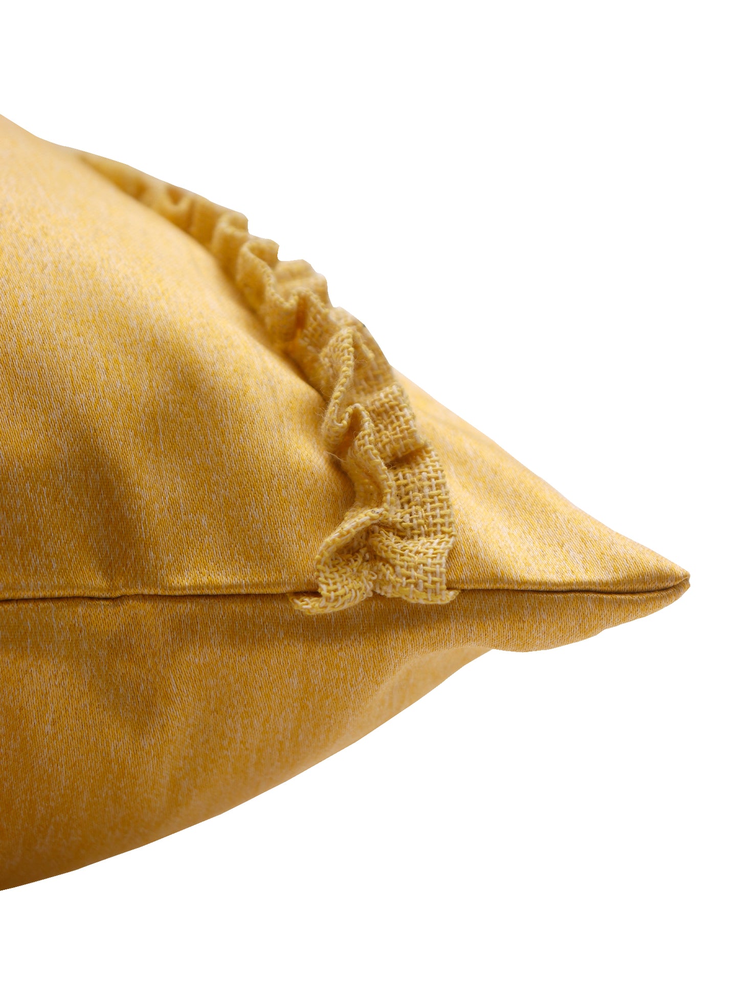 Cushion Cover Technique Ruffles Yellow - 16" x 16"