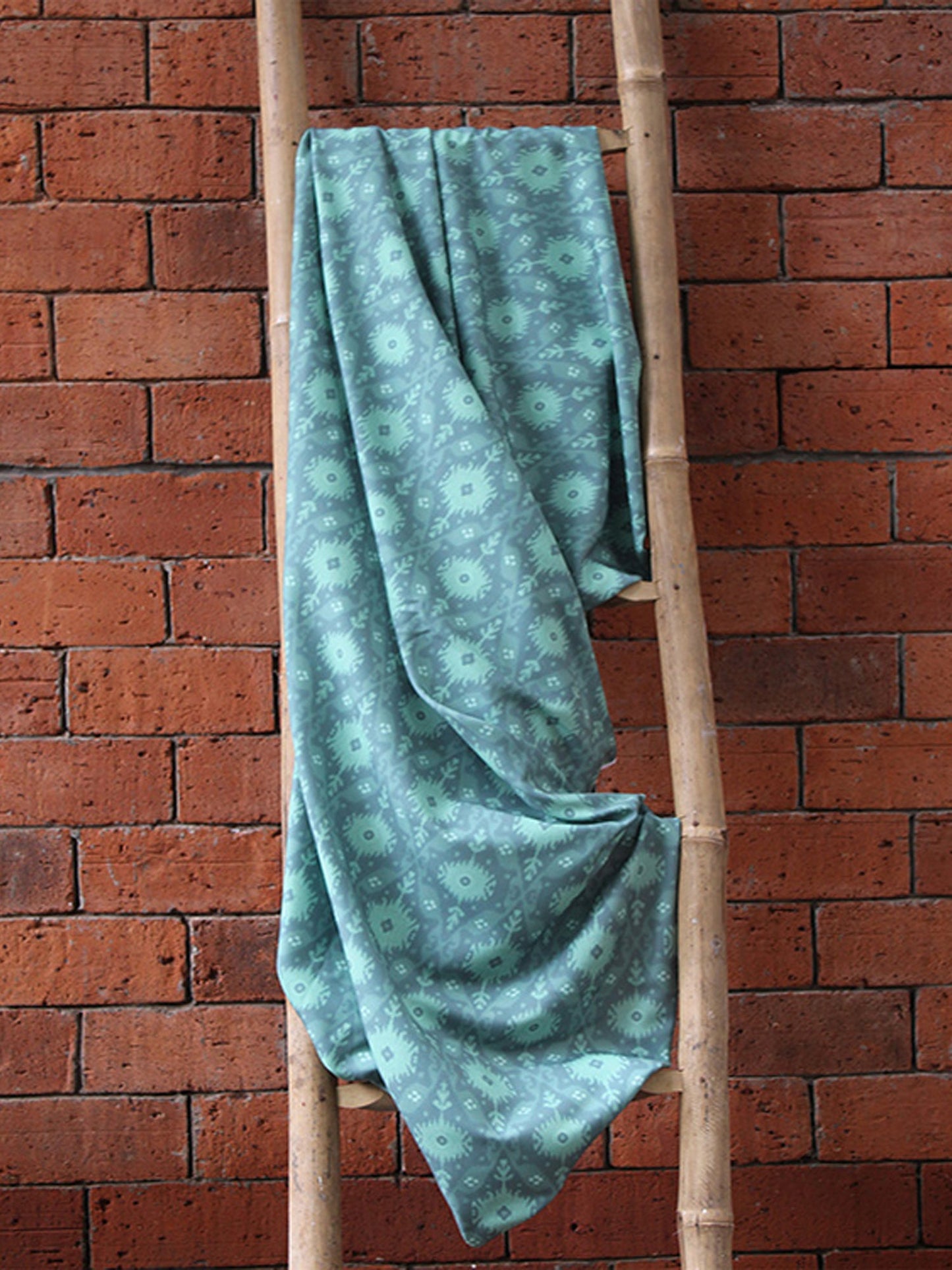 Fabric Cotton Blend Digital Printed Green 54"