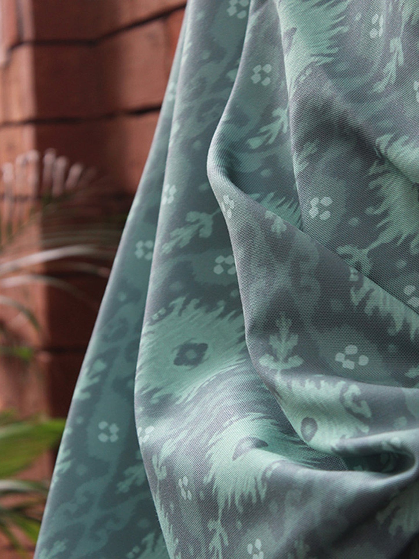 Fabric Cotton Blend Digital Printed Green 54"