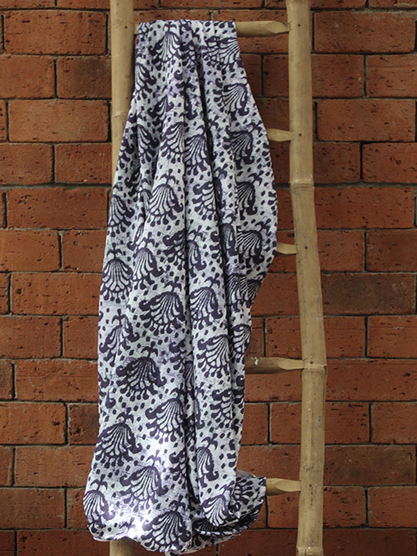 Fabric Cotton Blend Digital Printed Purple 54"