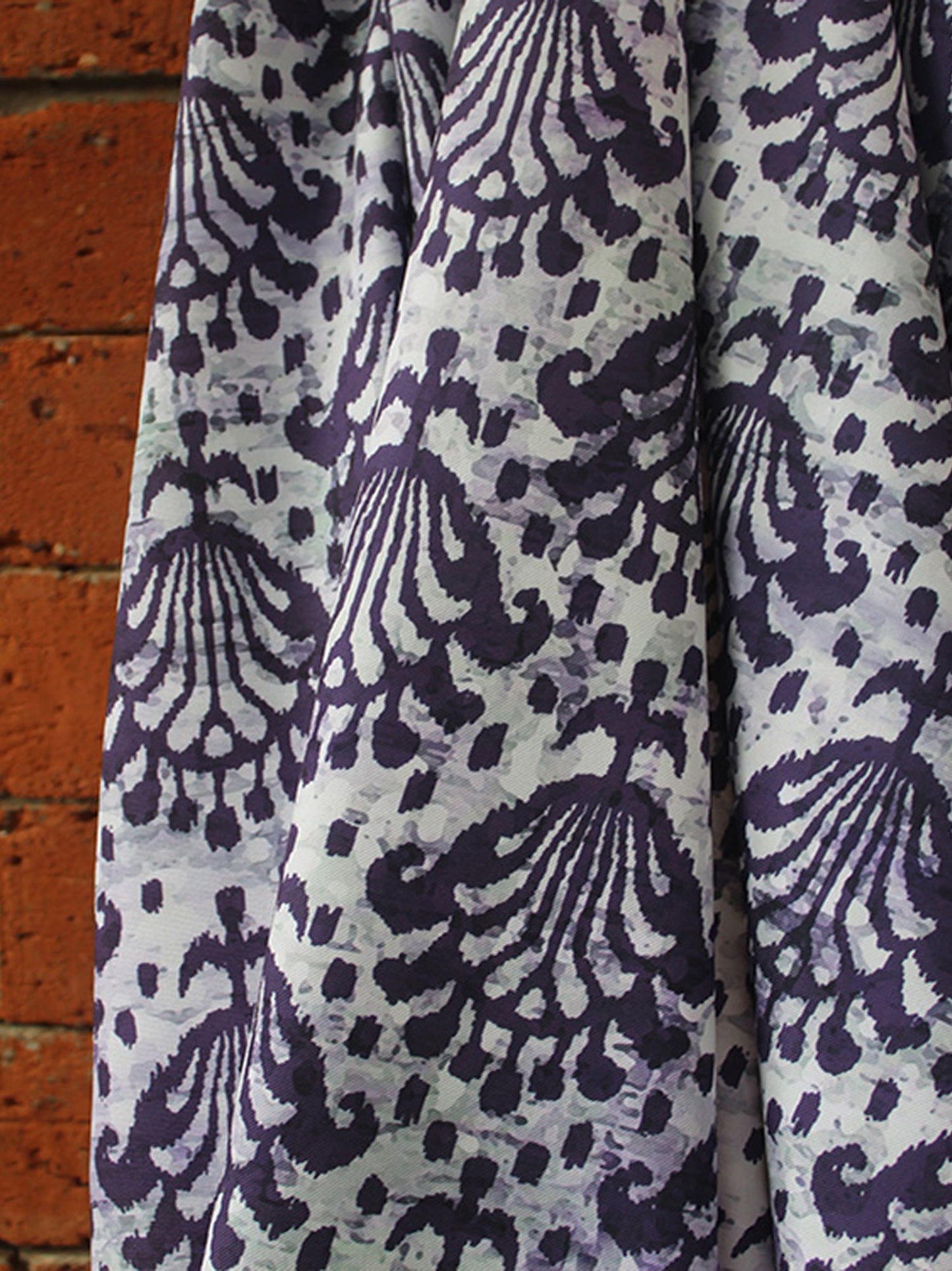 Fabric Cotton Blend Digital Printed Purple 54"