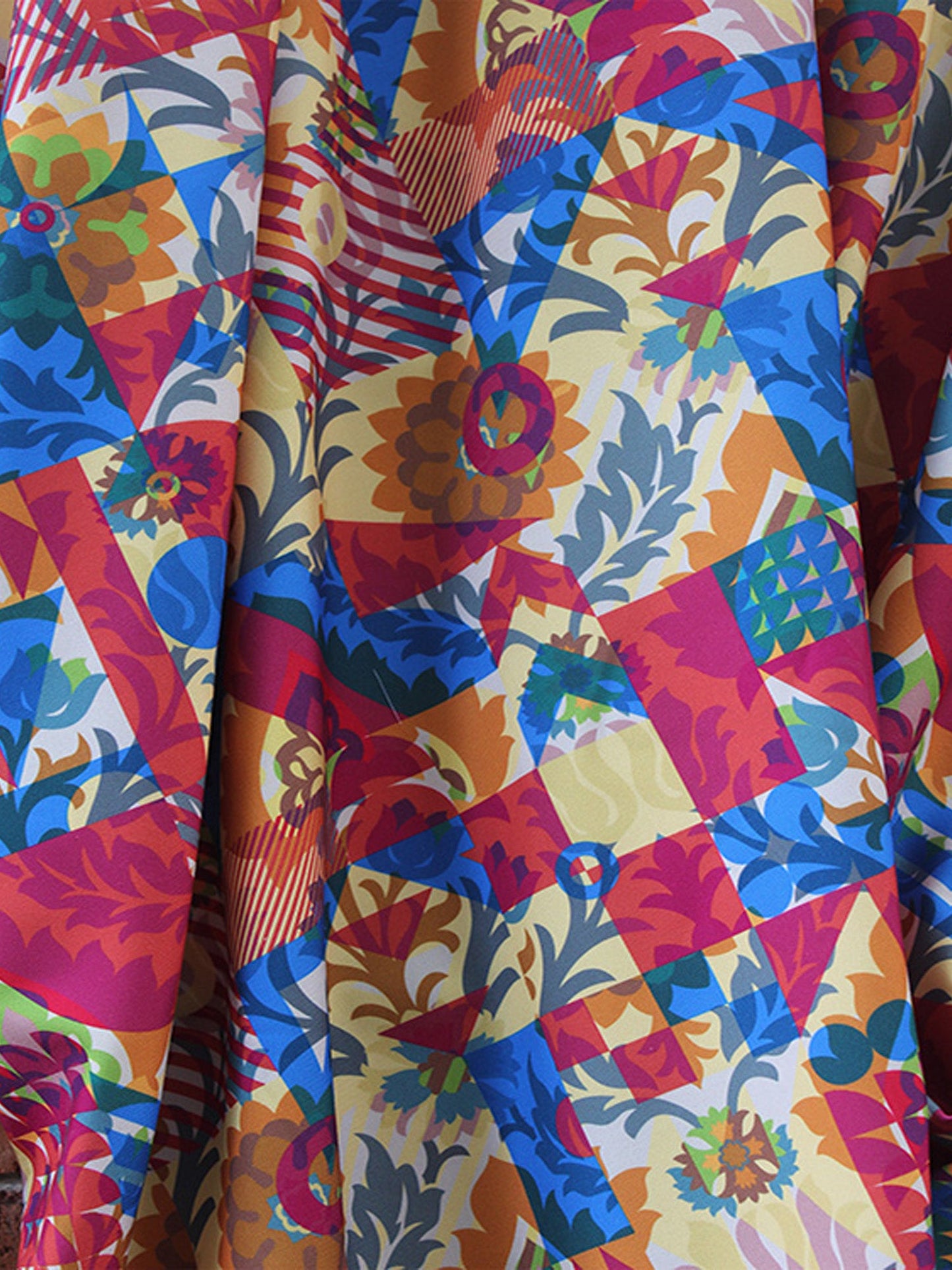 Fabric Cotton Blend Digitally Printed multi color 54"