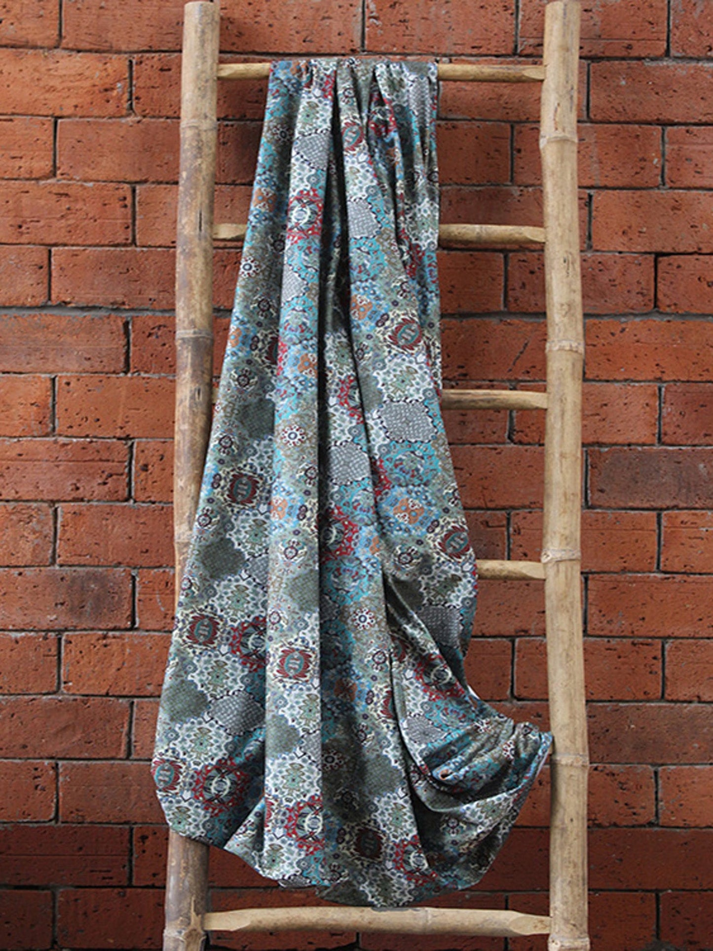 Fabric Polyester Blend Digitally Printed multi color 54"