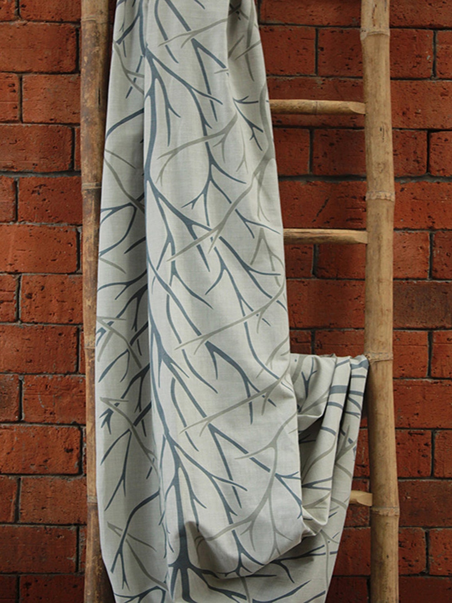 Fabric Cotton Blend Screen Printed Grey 54"