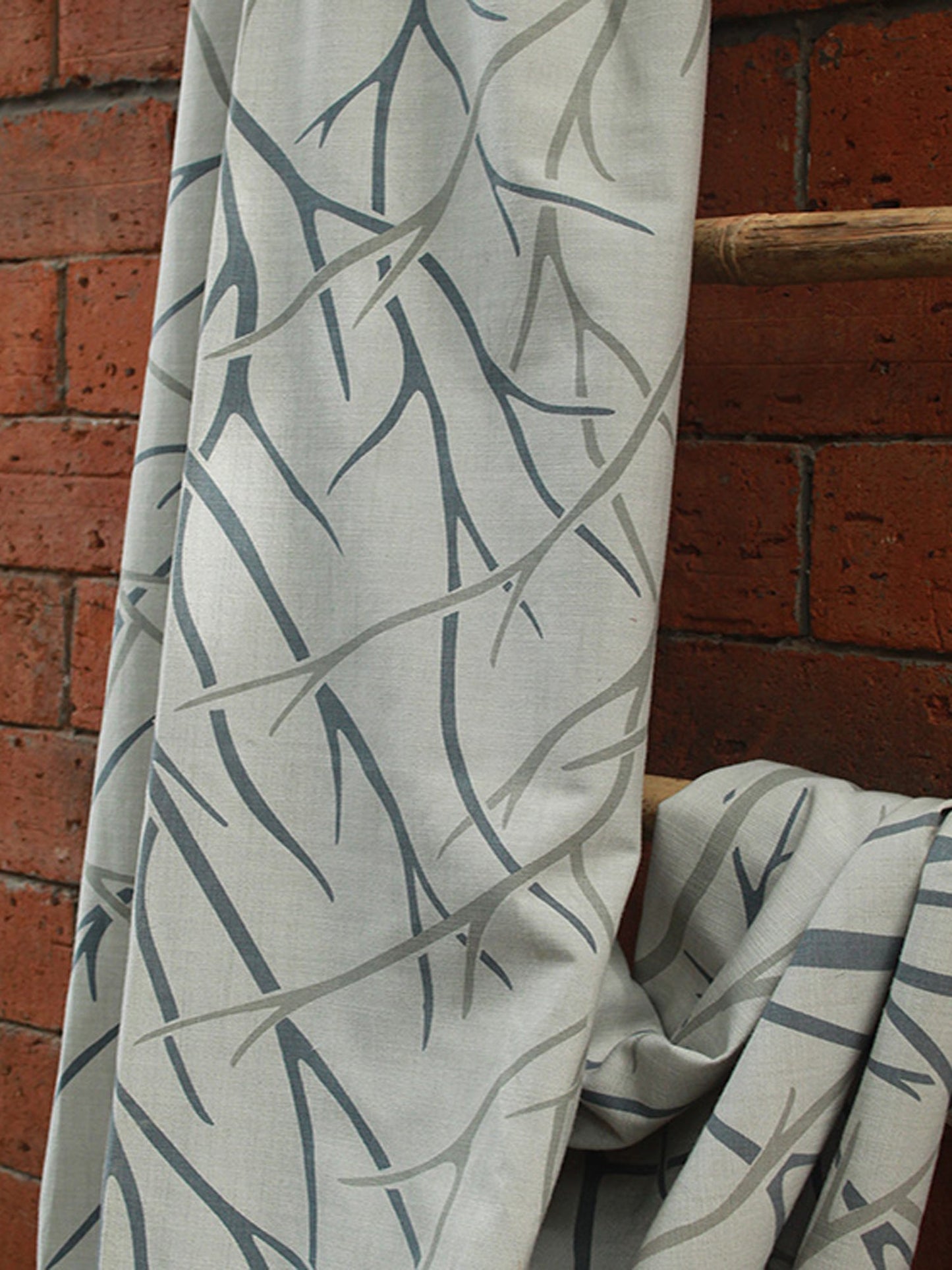 Fabric Cotton Blend Screen Printed Grey 54"