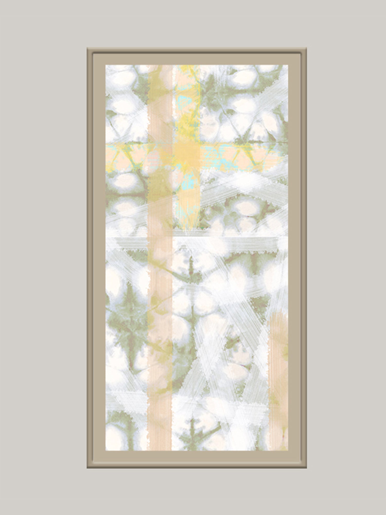 Printed Coffee Stain Wall Art 24" X 48"