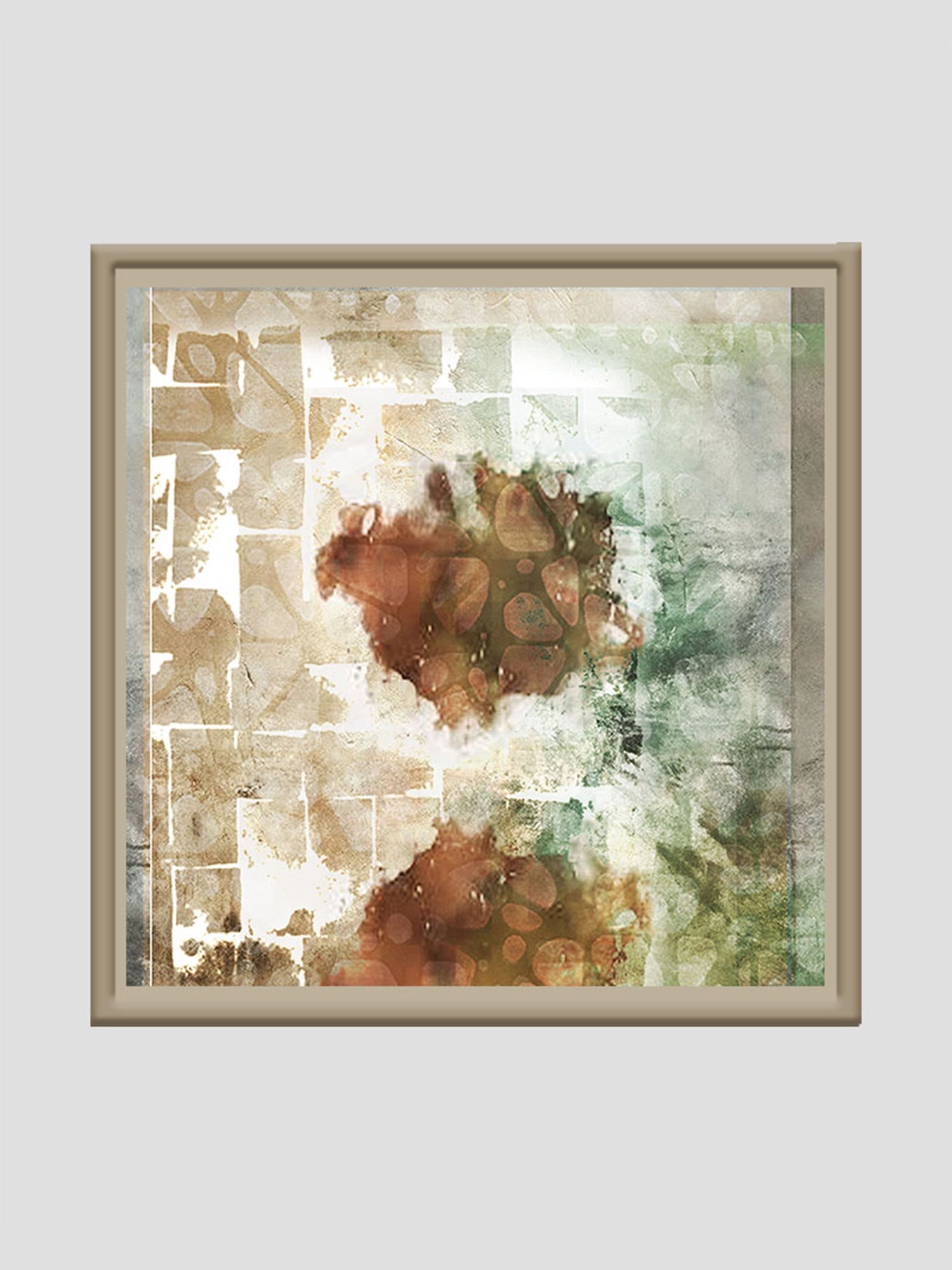 Coffee Stain Printed Wall Art 24" X 24"