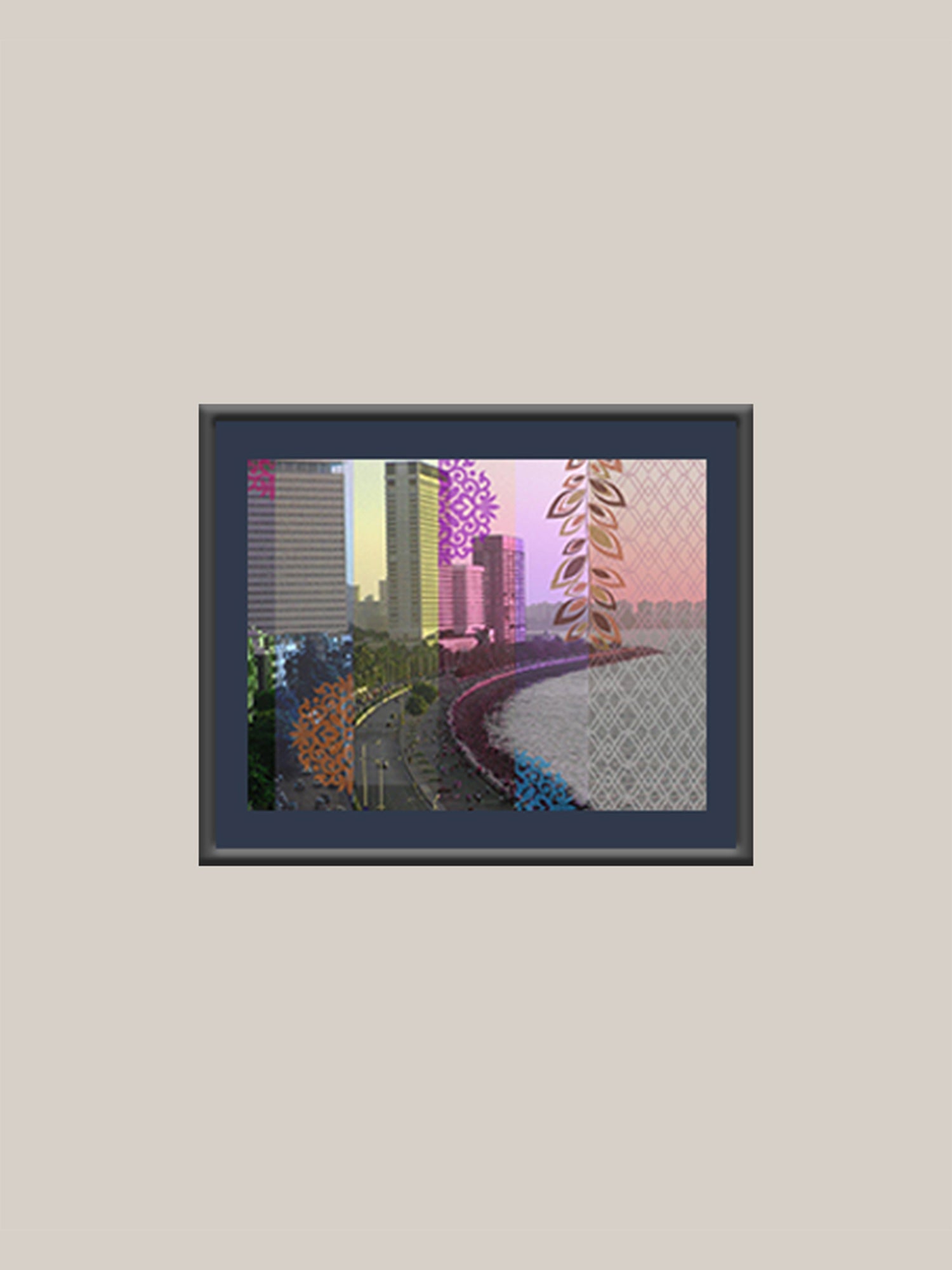 Mumbai Jewel Abstract Printed Wall Art 14" X 16"