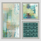 Wall Art Cluster Canvas Abstract Harmony - 24"X 48"; 24"X 24"; 24"X 24"