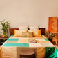 Bed Cover With 2 Pilllow Sham Polyester Blend Patchwork Multi-Coloured (90" X 108" ; Pillow - 17" X 27")