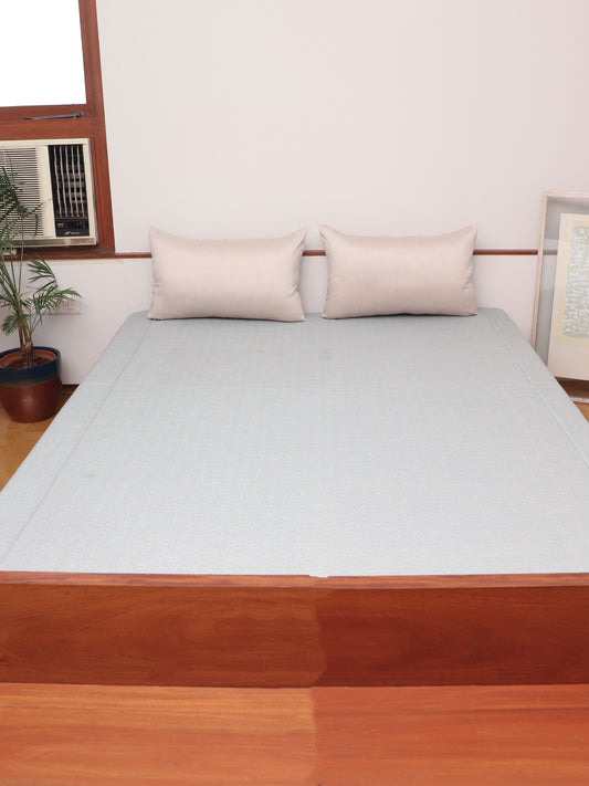 Bed Cover With 2 Pilllow Sham Polyester Blend Self textured Mint - 90" X 108", 17" X 27"