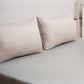 Mint colored textured bed cover with 2 matching pillow covers made from cotton blend for queen size double bed 90x108 inch