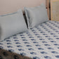 Bed Cover With 2 Pilllow Sham Cotton Blend Chevron Printed Multi - 90" X 108", 17" X 27"
